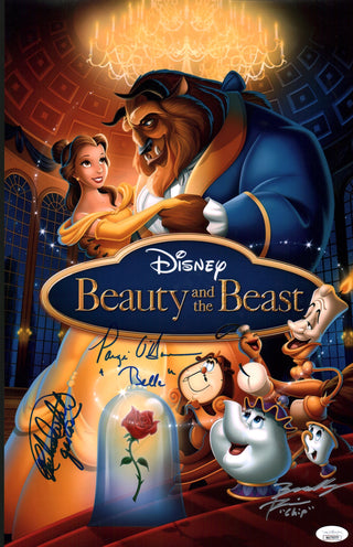 Disney Beauty and the Beast 11x17 Signed Photo Poster White O'Hara Pierce JSA COA Certified Autograph
