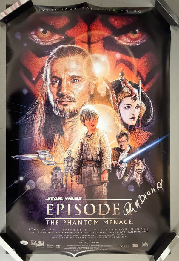 Ian McDiarmid Star Wars: Episode I The Phantom Menace 20x30 Signed Poster