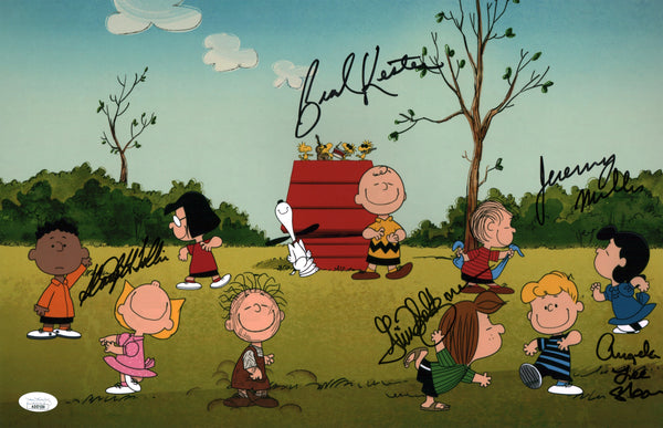 Charlie Brown and Snoopy Show 11x17 Cast x5 Signed Holtzman Kesten Miller Sloan Tolkin Photo Poster JSA Certified Autograph