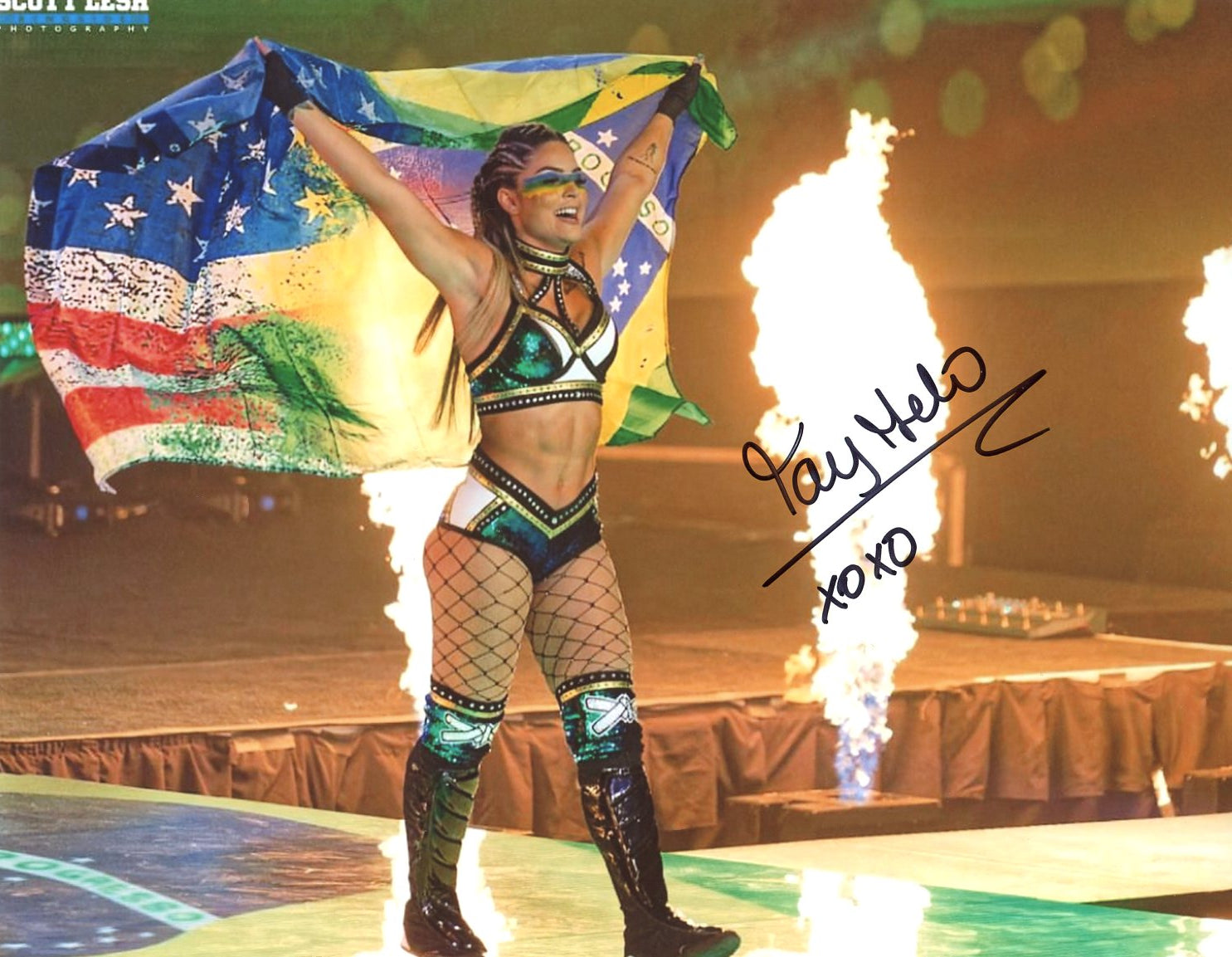 Tay Melo AEW Wrestling 8x10 Signed Photo JSA Certified Autograph