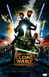 Star Wars 11x17 Poster Cast x3 Signed Lanter Eckstein Taylor JSA Certified Autograph