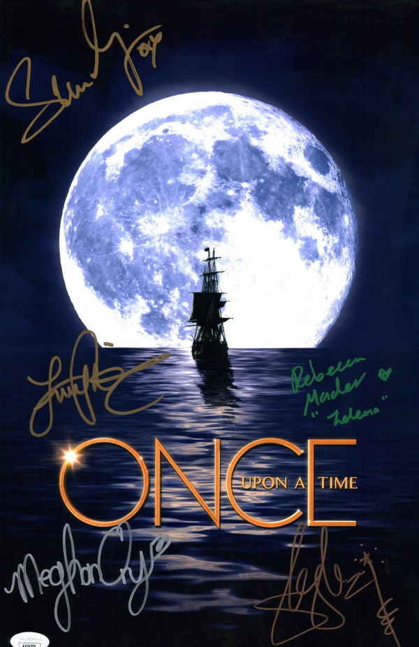 Once Upon A Time 11x17 Signed Photo Poster Cast x5 Signed Maguire Mader Ory Parrilla Bailey JSA Certified Autograph
