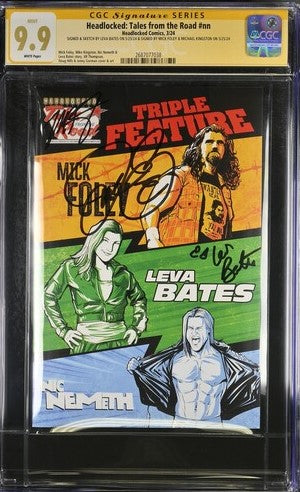 Headlocked: Tales from the Road #nn Headlocked Comics CGC Signature Series 9.9 Signed Leva Bates, Mick Foley, Michael Kingston