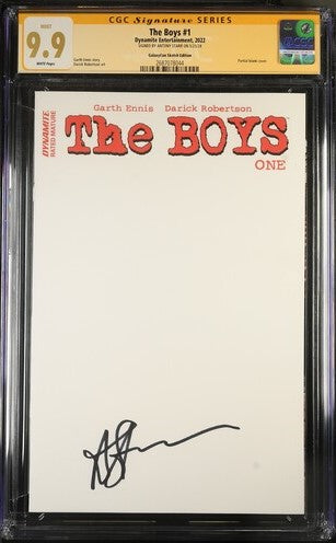 The Boys #1 Dynamite Entertainment CGC Signature Series 9.9 Signed Antony Starr