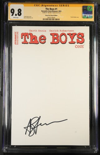 The Boys #1 Sketch Edition Dynamite Entertainment CGC Signature Series 9.8 Signed Antony Starr