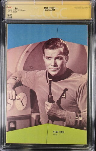 Star Trek #1 Gold Key CGC Signature Series 5.0 Signed William Shatner, Walter Koenig, George Takei