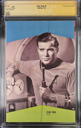 Star Trek #1 Gold Key CGC Signature Series 4.5 Signed William Shatner, Walter Koenig, George Takei