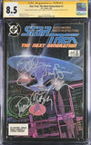 Star Trek: The Next Generation #1 DC Comics CGC Signature Series 8.5 Cast x4 Signed Crosby, De Lancie, Spiner, McFadden