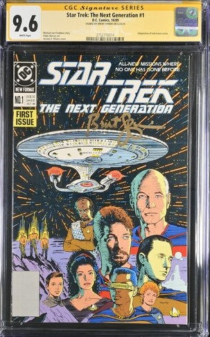 Star Trek: The Next Generation #1 DC Comics CGC Signature Series 9.6 Signed Brent Spiner