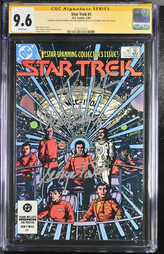 Star Trek #1 DC Comics CGC Signature Series 9.6 Signed Koenig, Shatner, Takei