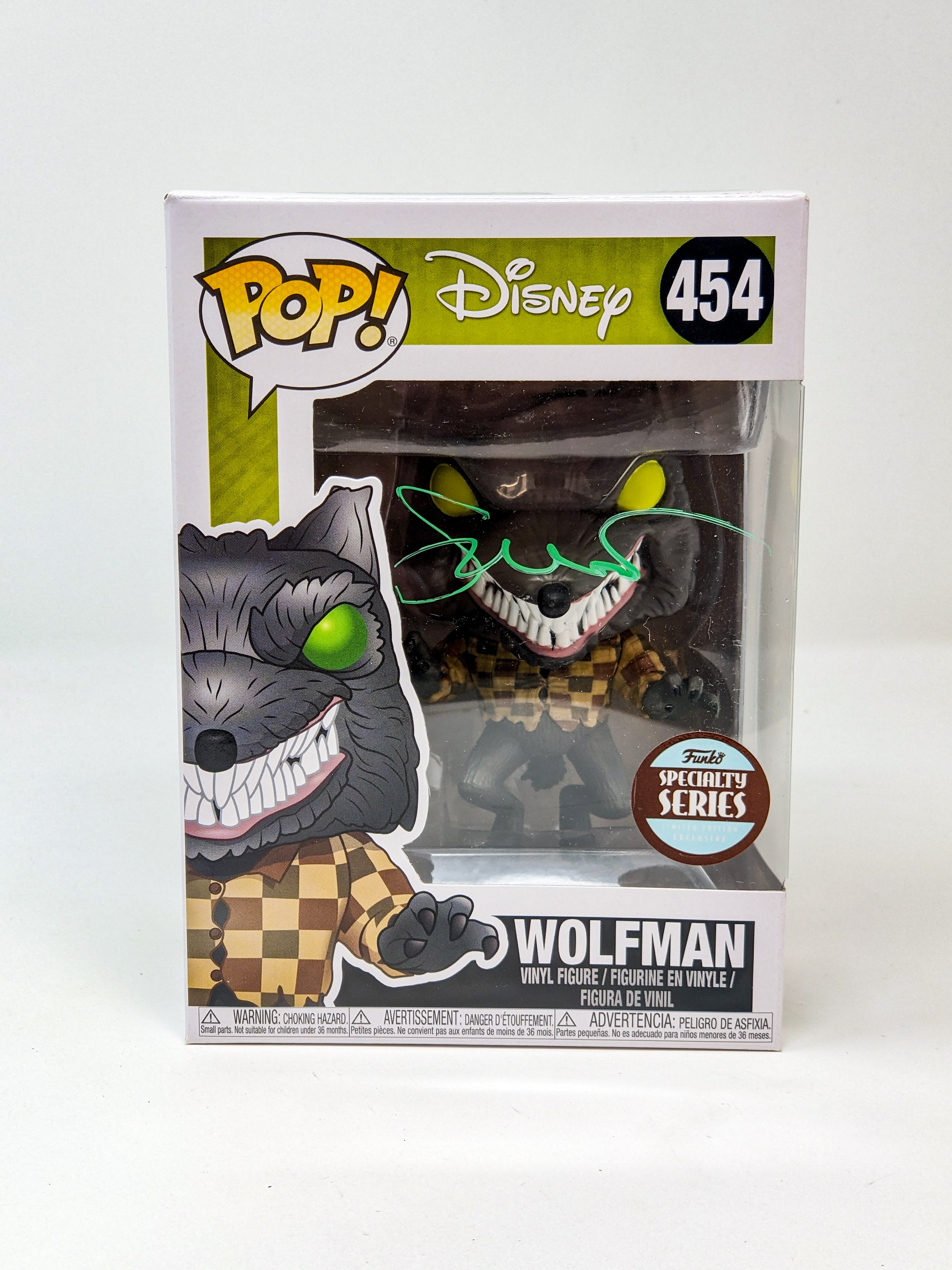 Glenn Walters Disney Nightmare Before Christmas Wolfman #454 Exclusive Signed Funko Pop JSA Certified Autograph