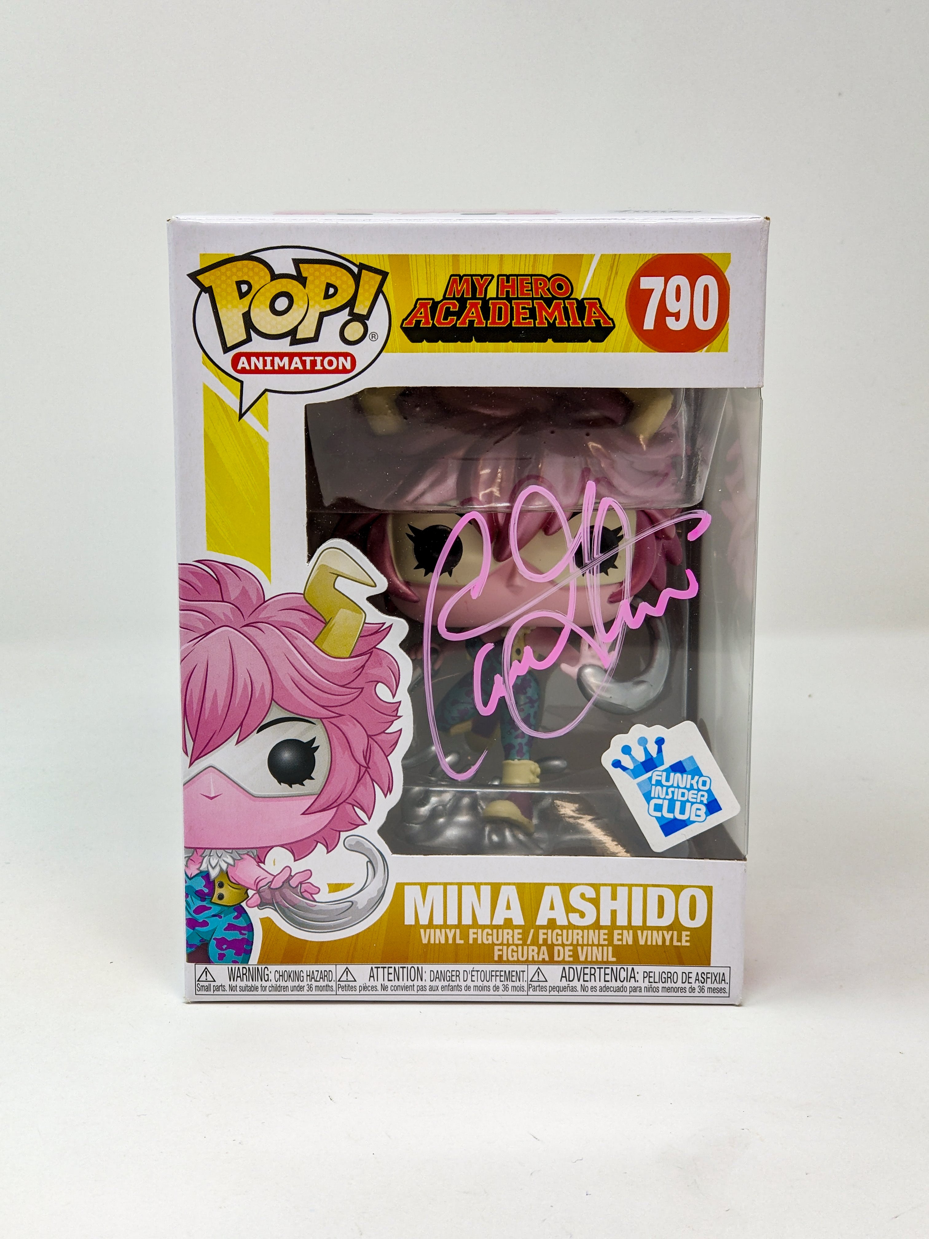 Caitlin Glass My Hero Academia Mina Ashido Funko Insider Club #790 Signed Funko Pop JSA Certified Autograph