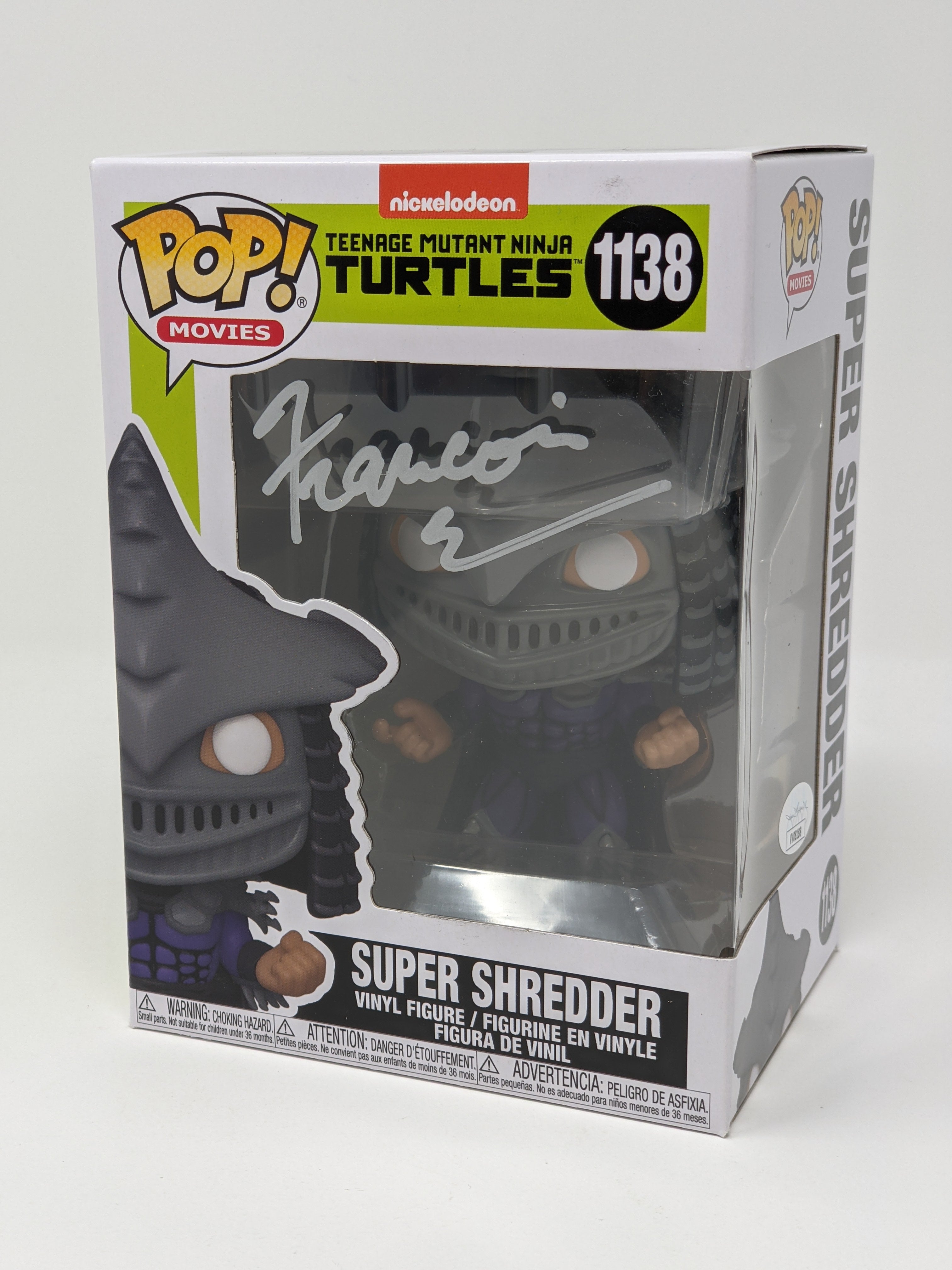 François Chau TMNT Super Shredder #1138 Signed Funko Pop JSA COA Certified Autograph