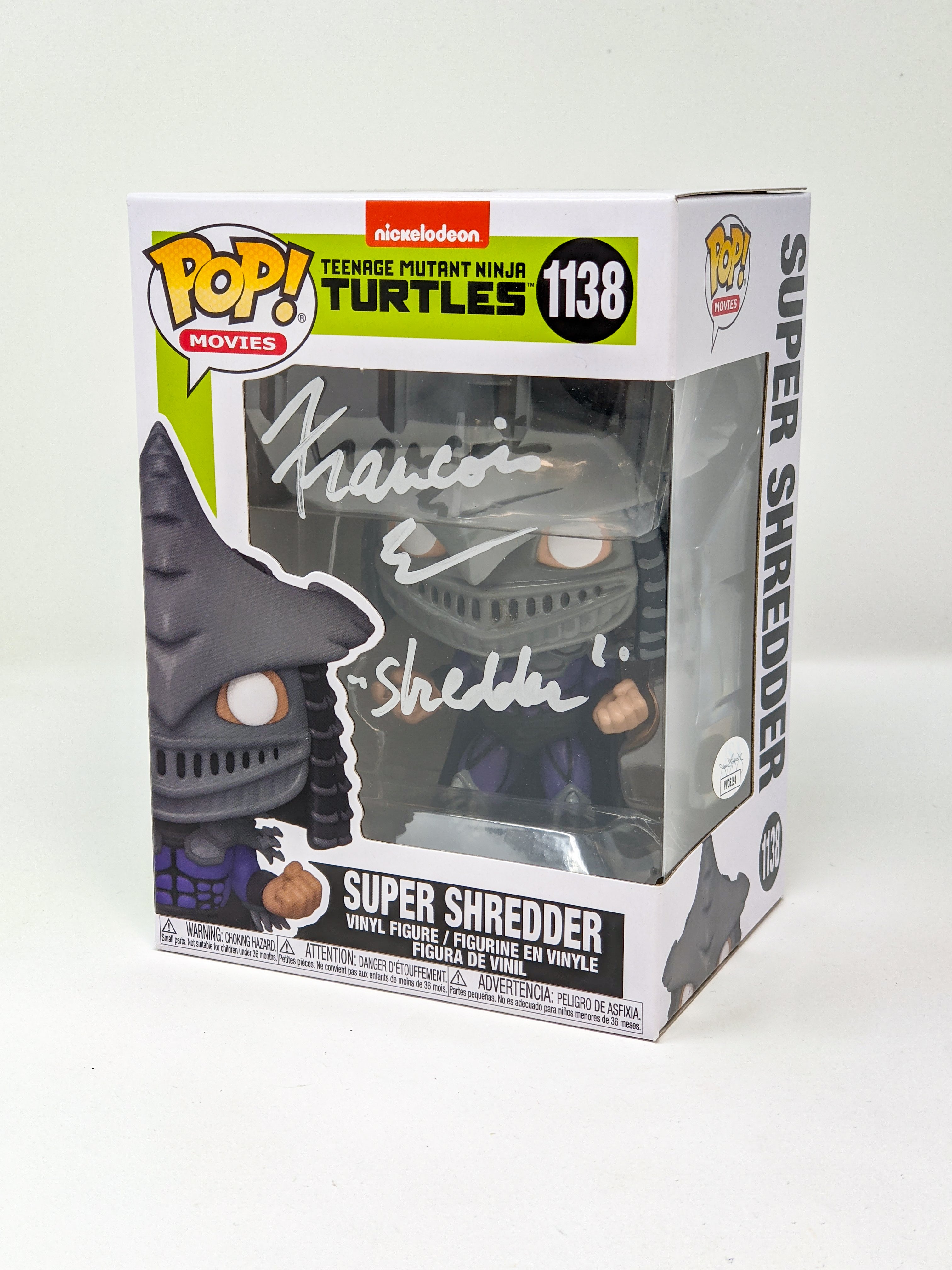 François Chau TMNT Super Shredder #1138 Signed Funko Pop JSA Certified Autograph