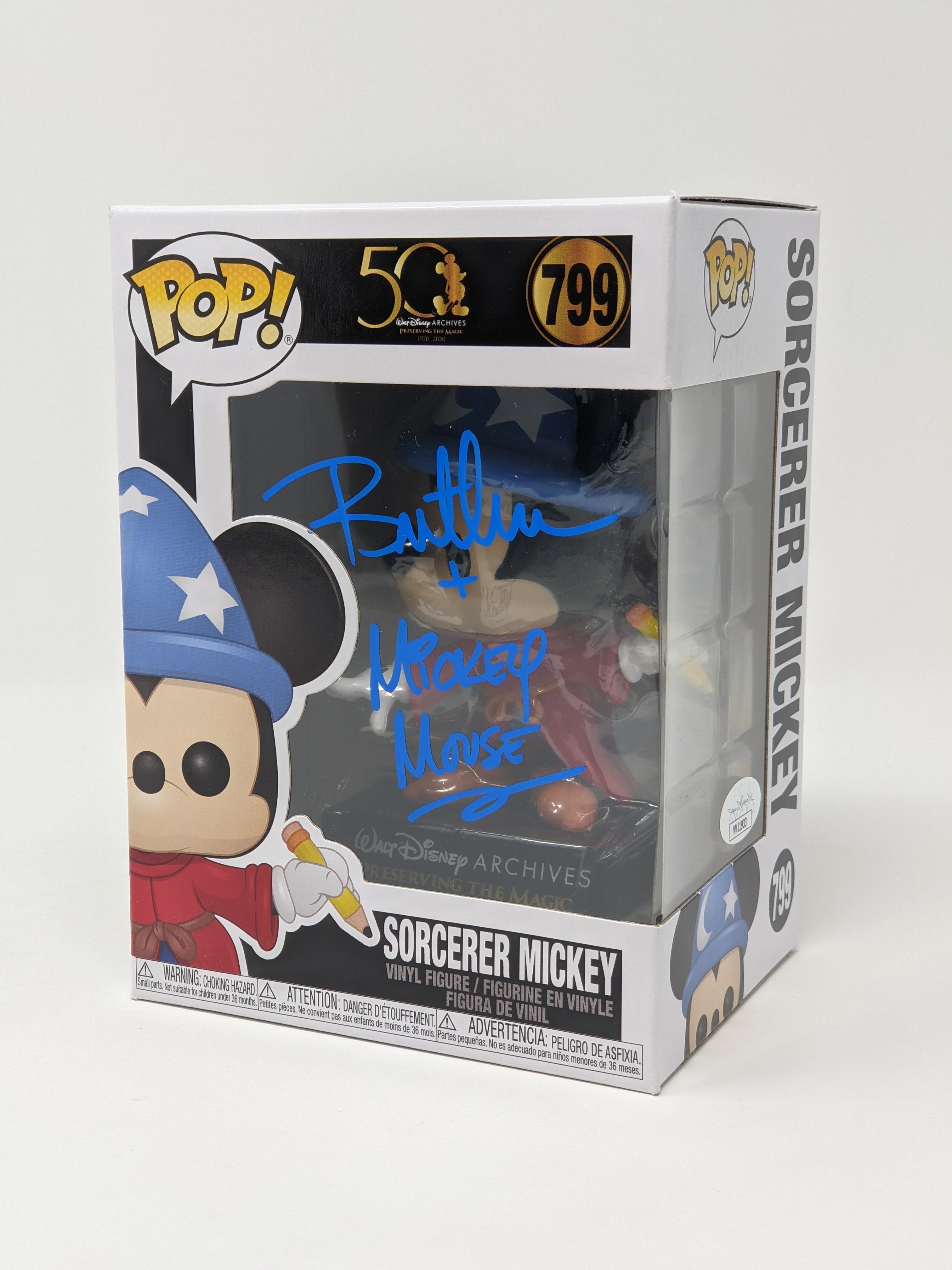 Bret Iwan Disney Sorcerer Mickey #799 Signed Funko Pop JSA Certified Autograph