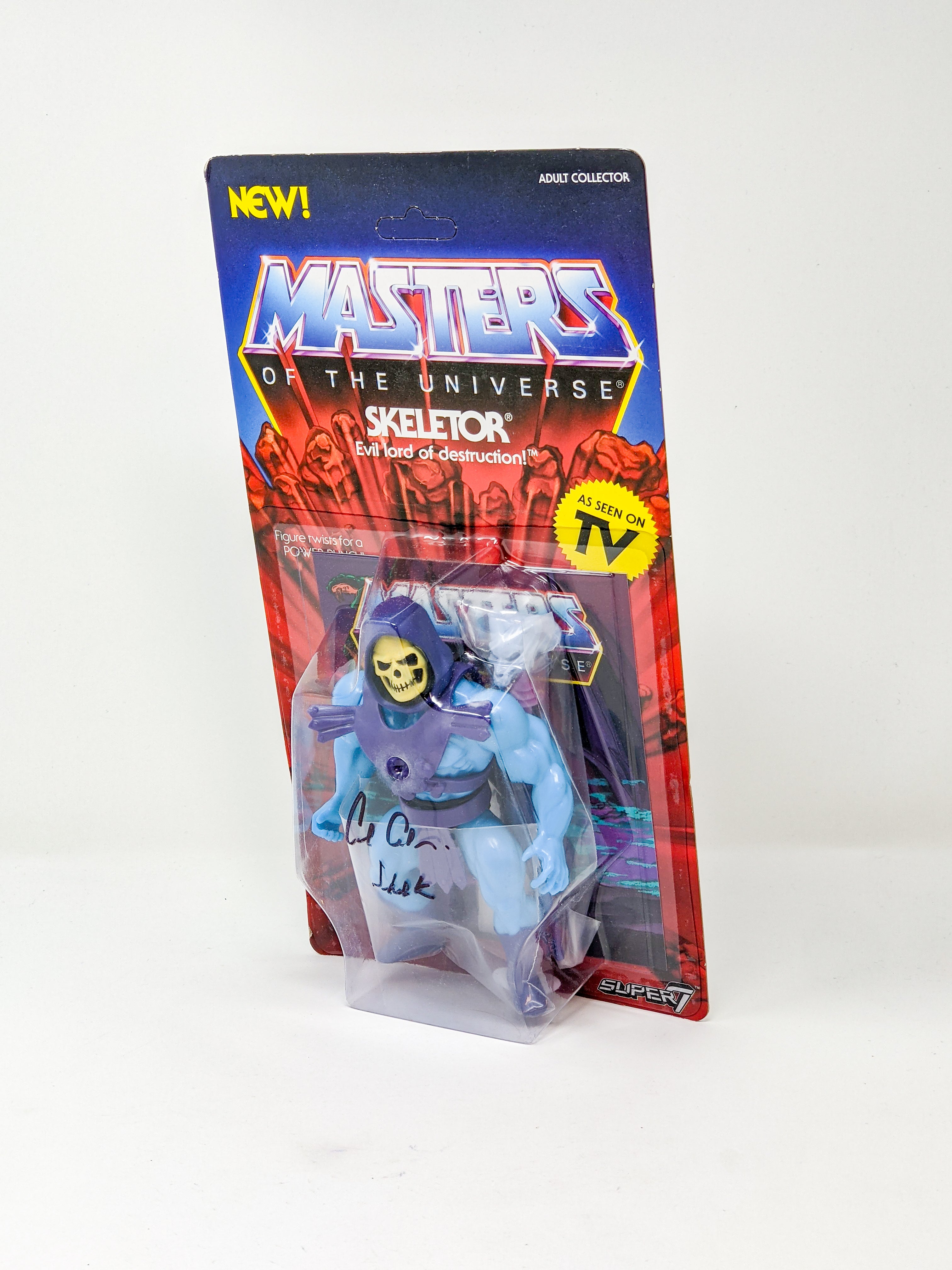 Alan Oppenheimer MOTU Skeletor Signed Mattel Super 7 Action Figure JSA Certified Autograph