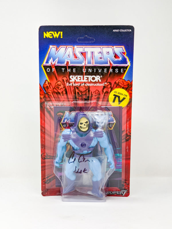 Alan Oppenheimer MOTU Skeletor Signed Mattel Super 7 Action Figure JSA Certified Autograph