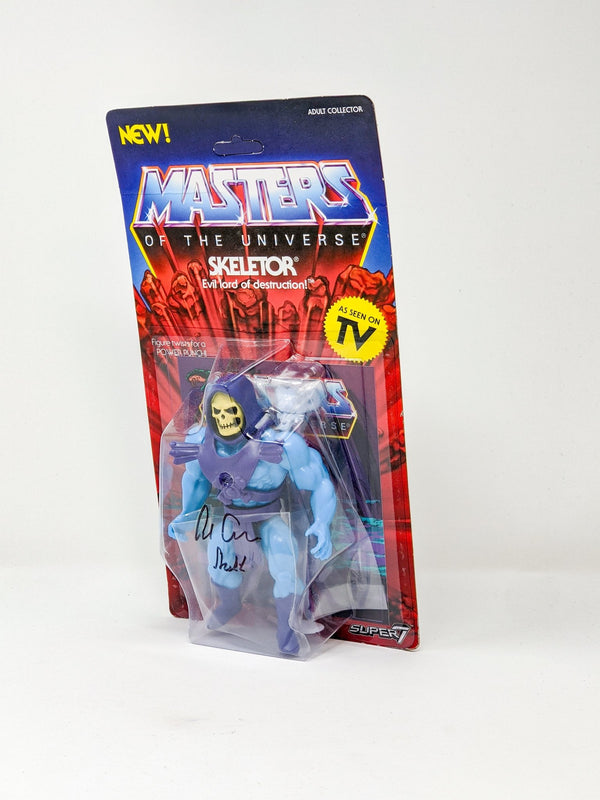 Alan Oppenheimer MOTU Skeletor Signed Mattel Super Action Figure JSA Certified Autograph