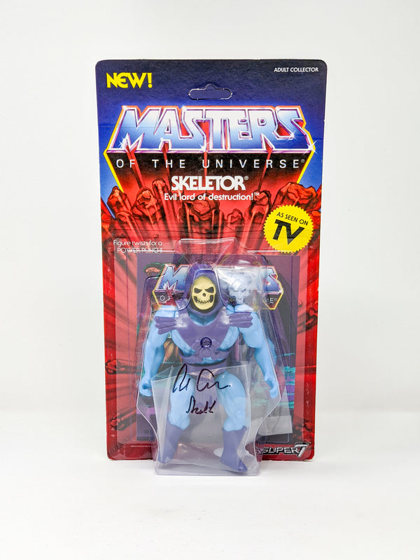 Alan Oppenheimer MOTU Skeletor Signed Mattel Super 7 Action Figure JSA Certified Autograph