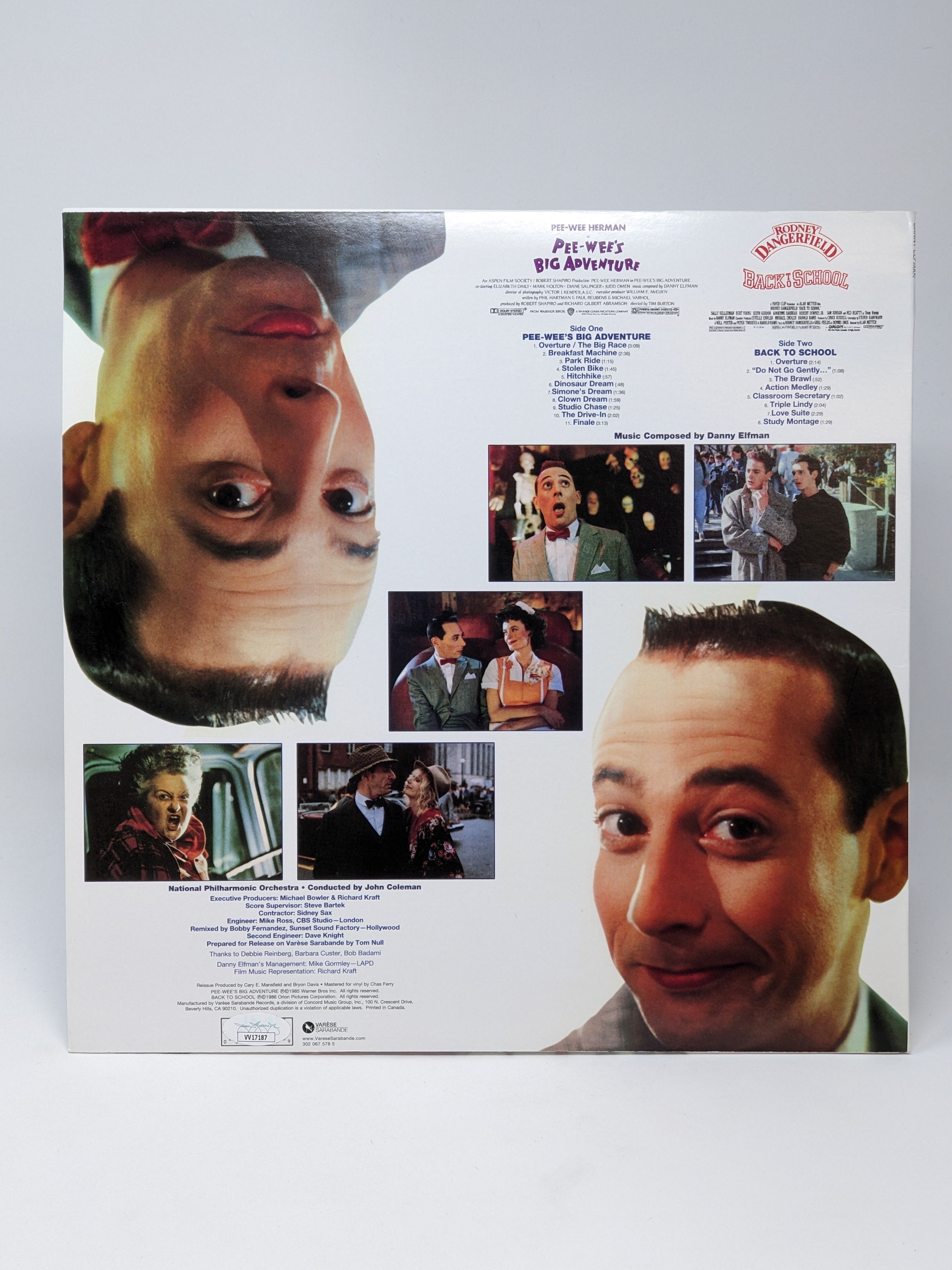 Danny Elfman Pee-Wee's Big Adventure Original Motion Picture Signed Vinyl Record Album JSA Certified Autograph