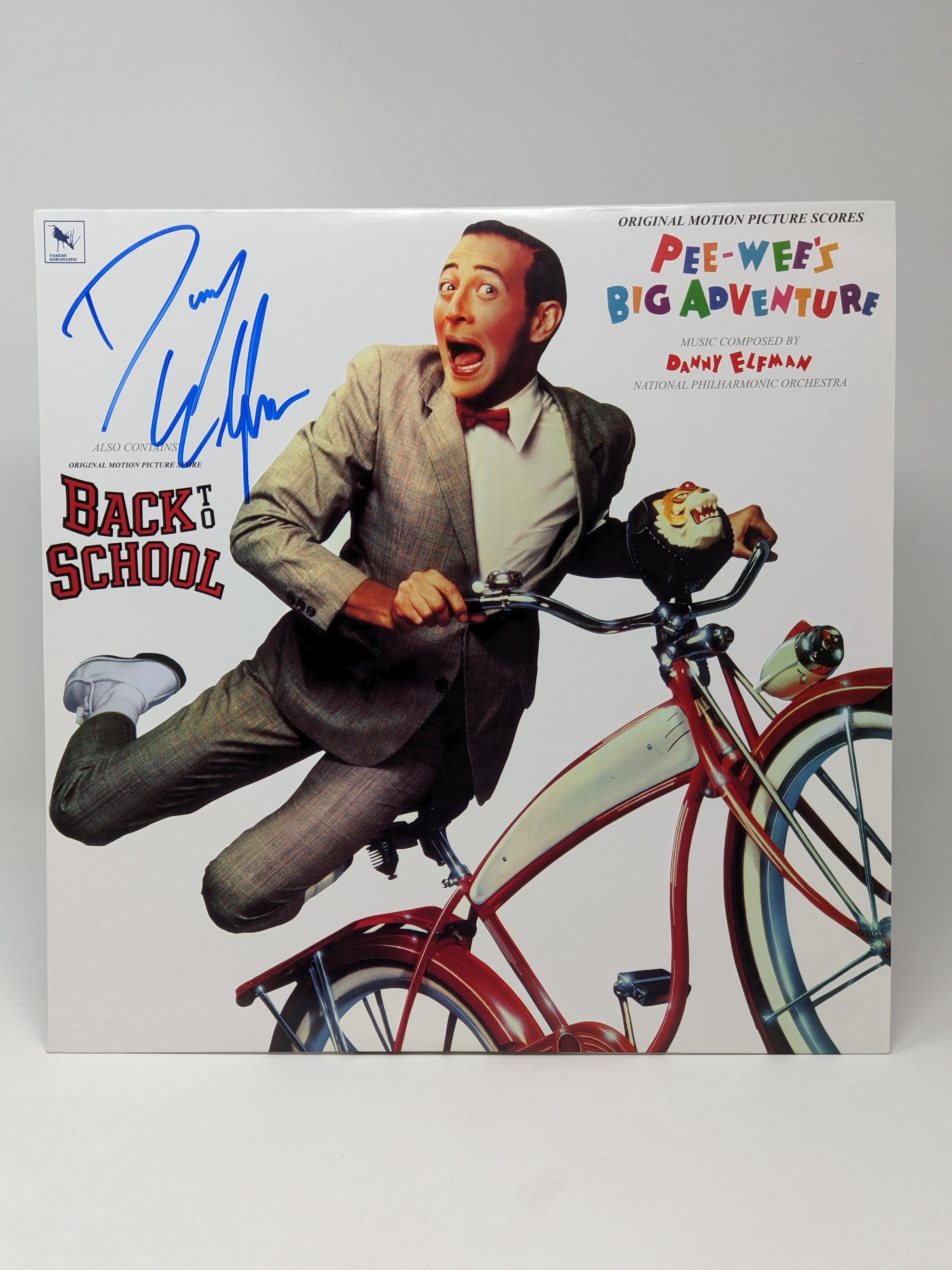 Danny Elfman Pee-Wee's Big Adventure Original Motion Picture Signed Vinyl Record Album JSA Certified Autograph