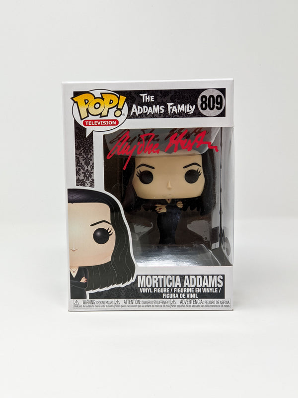 Anjelica Huston Addams Family Morticia Addams #809 Signed Funko Pop Beckett/JSA  Certified Autograph