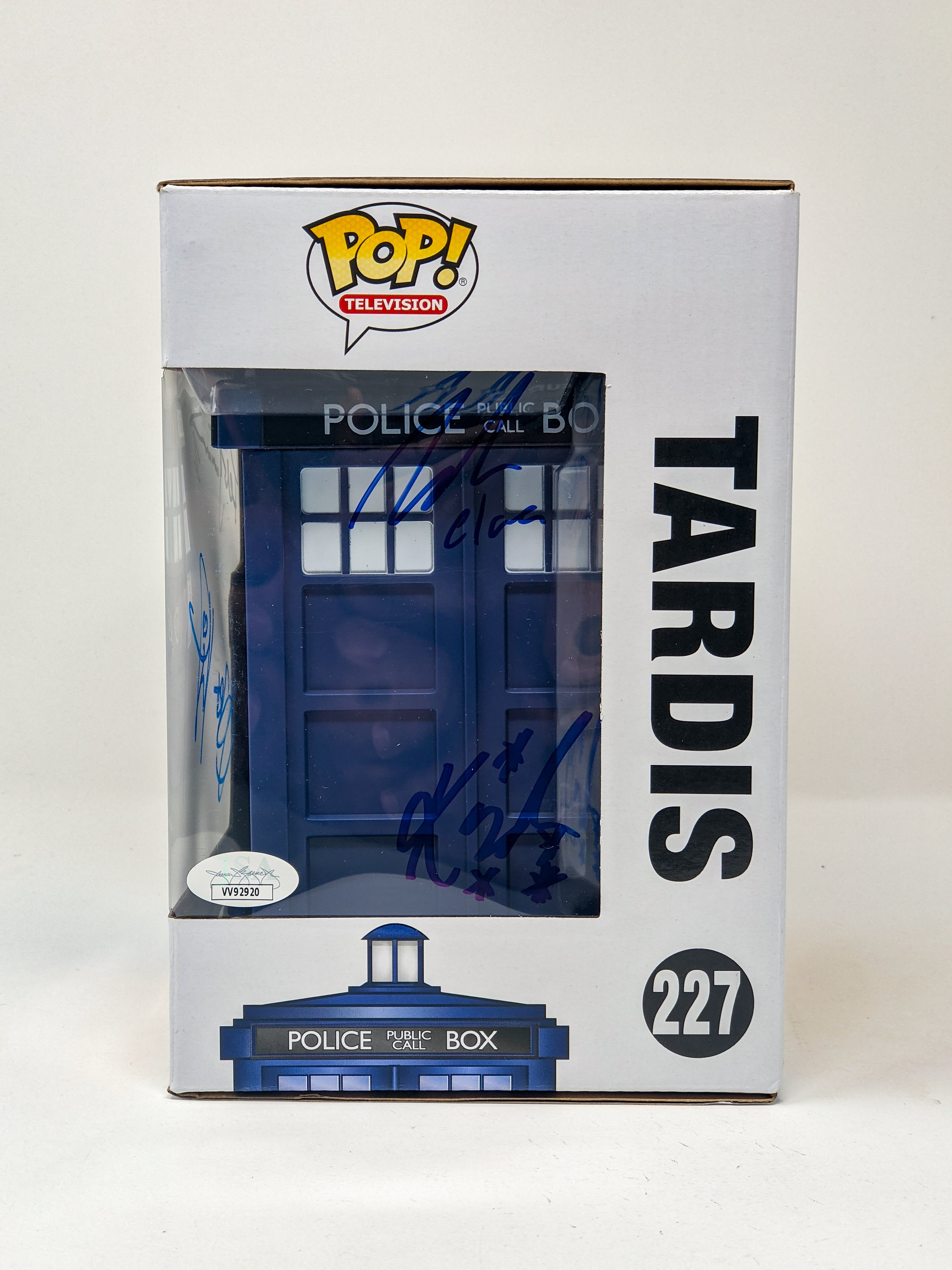 Doctor Who Tardis #227 Signed Funko Pop Cast x5 Gillan Coleman McCoy Kingston Davidson JSA Certified Autograph