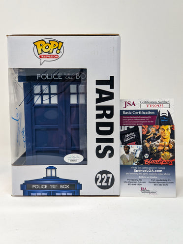 Doctor Who Tardis #227 Funko Pop Cast x3 Signed Coleman, Davidson, Kingston JSA Certified Autograph