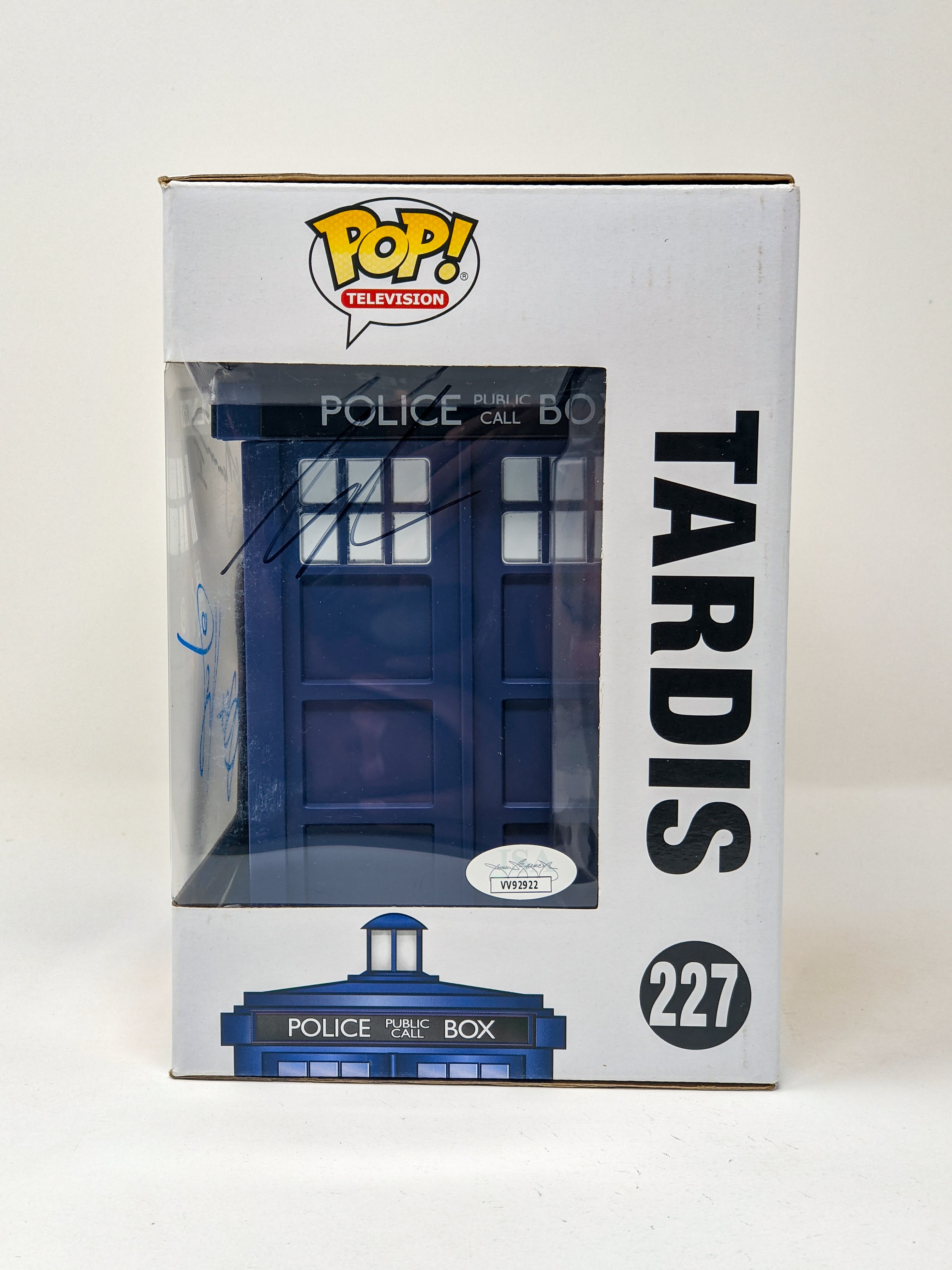 Doctor Who Tardis #227 Funko Pop Cast x3 Signed Coleman, Davidson, Kingston JSA Certified Autograph