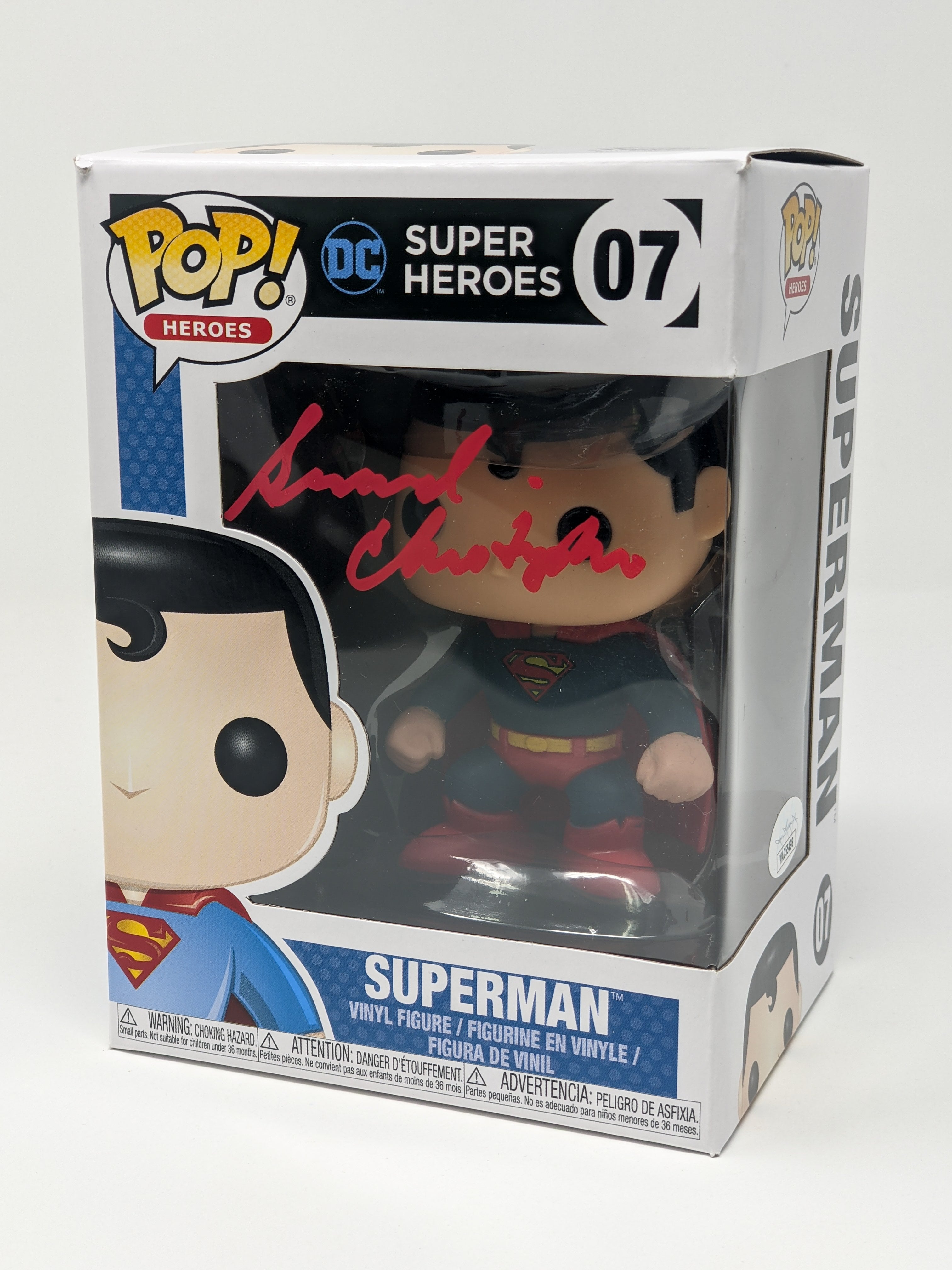 Gerard Christopher DC Superheroes Superman #07 Signed Funko Pop! JSA Certified Autograph
