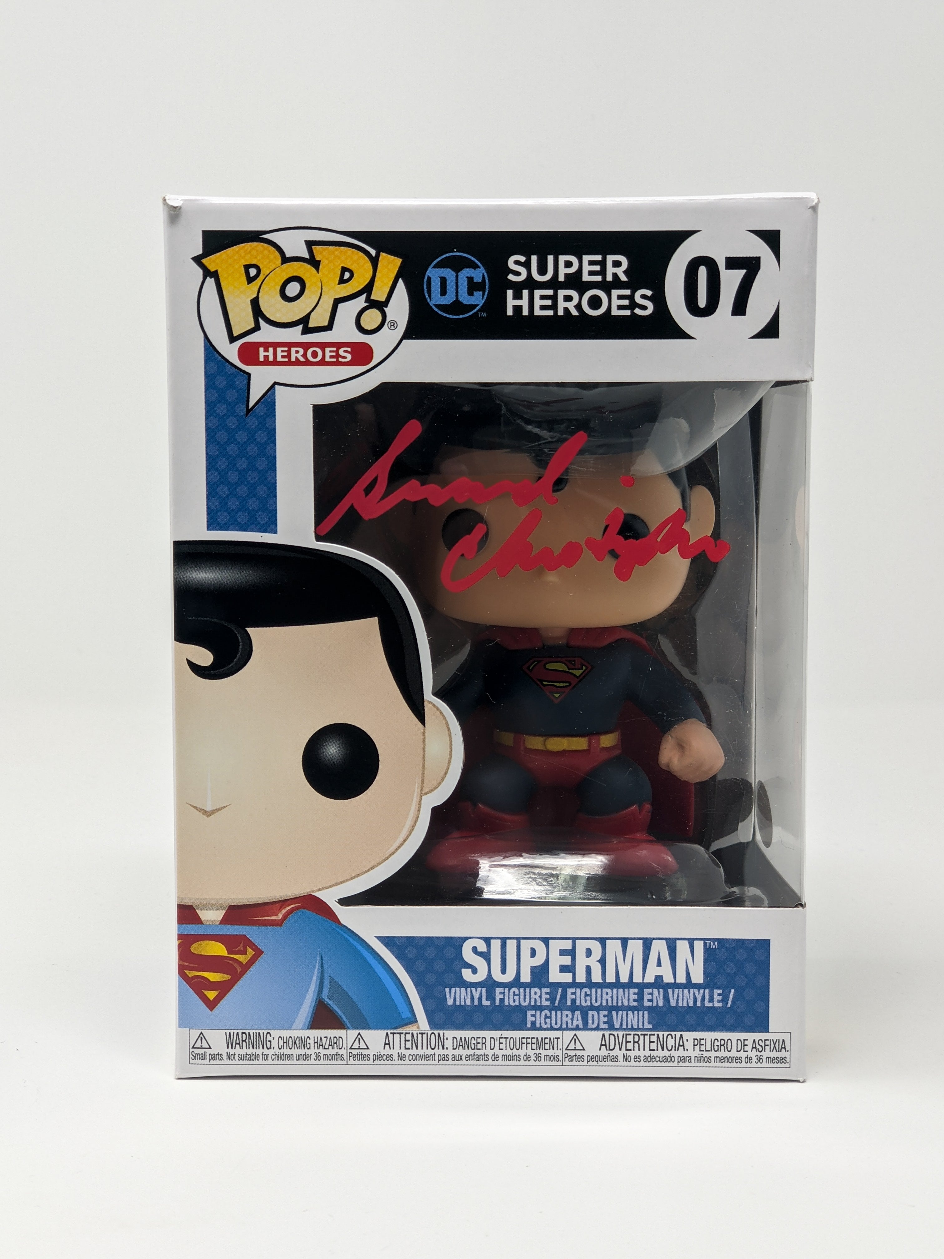 Gerard Christopher DC Superheroes Superman #07 Signed Funko Pop! JSA Certified Autograph
