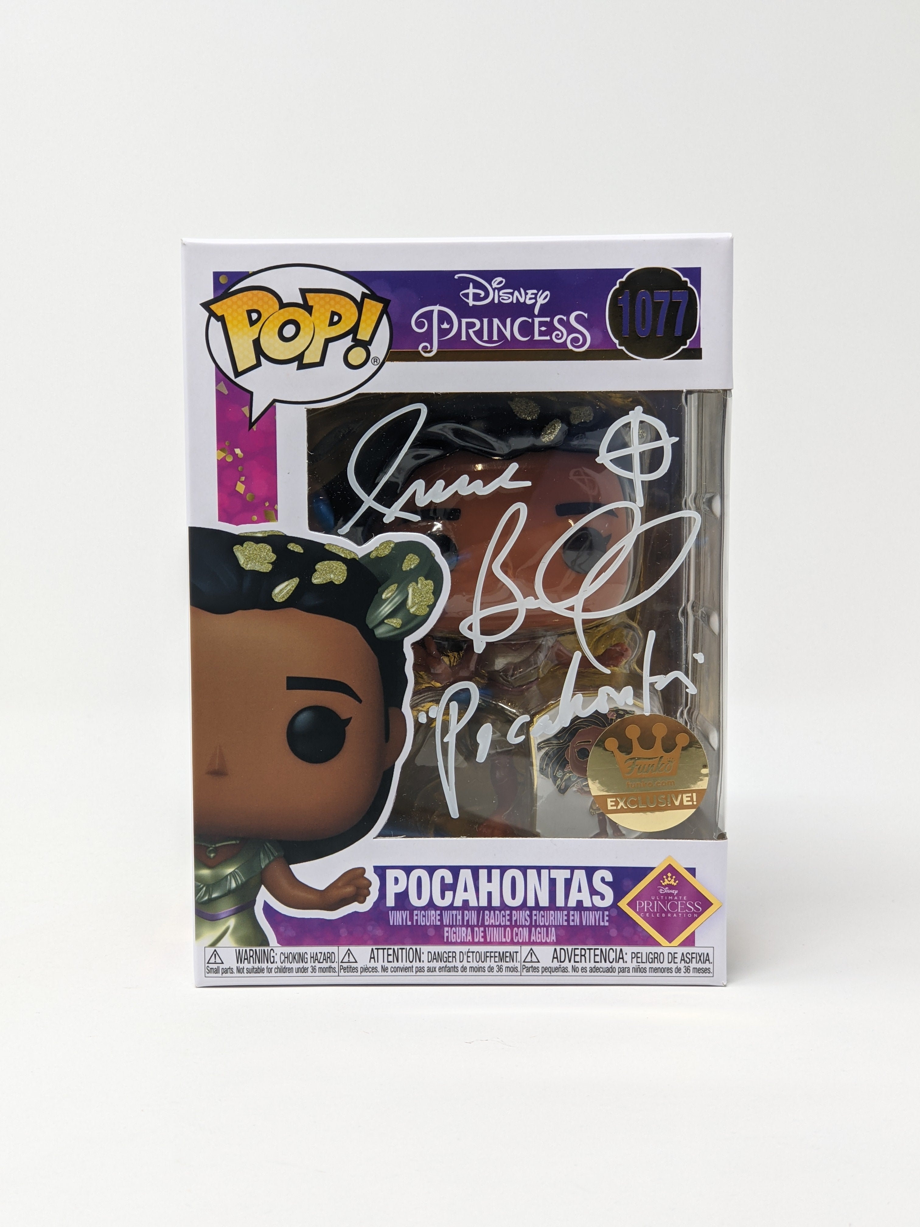 Irene Bedard Disney Pocahontas #1077 Exclusive Signed Funko Pop JSA Certified Autograph