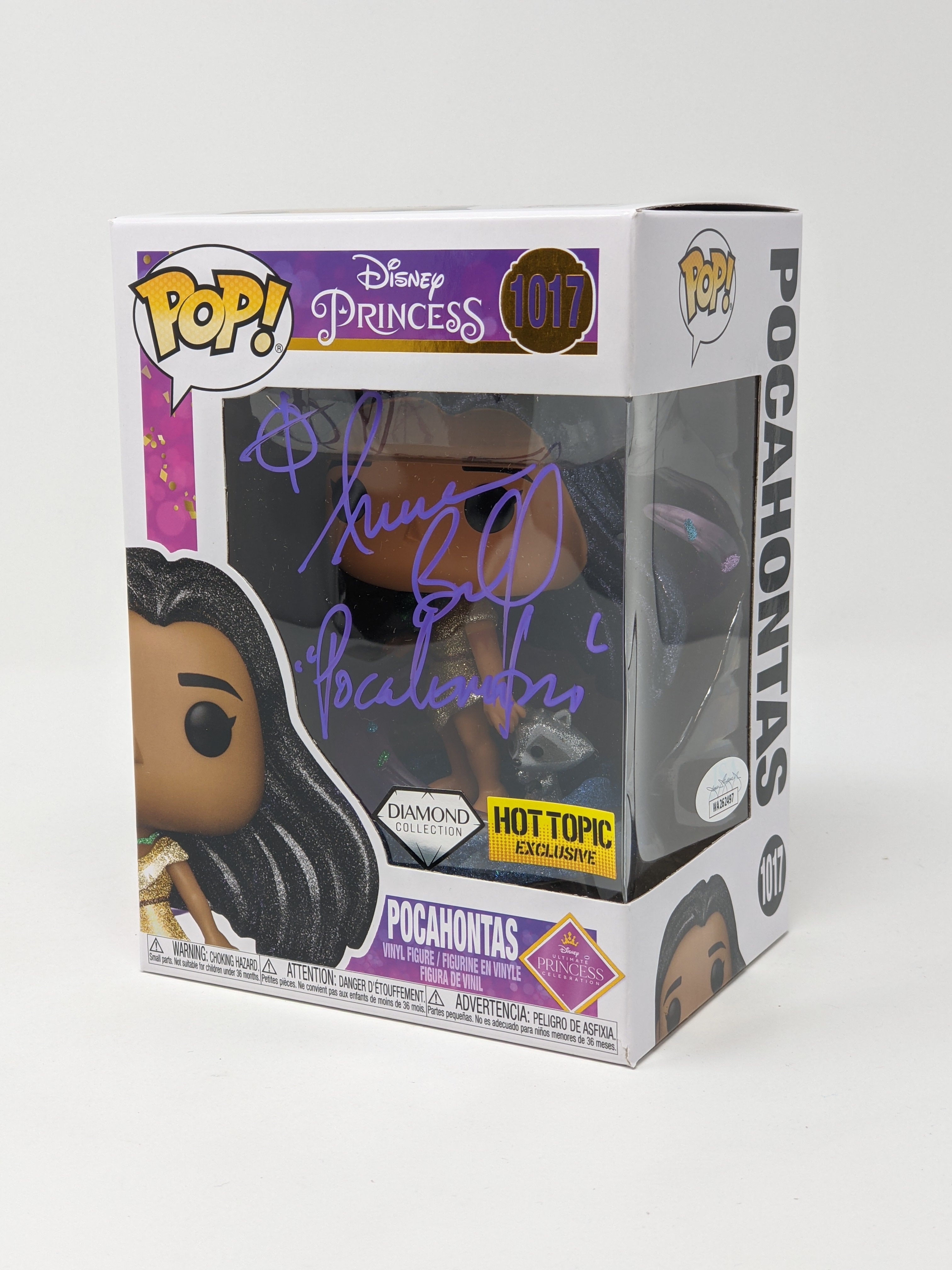 Irene Bedard Disney Pocahontas #1017 Hot Topic Exclusive Signed Funko Pop JSA Certified Autograph