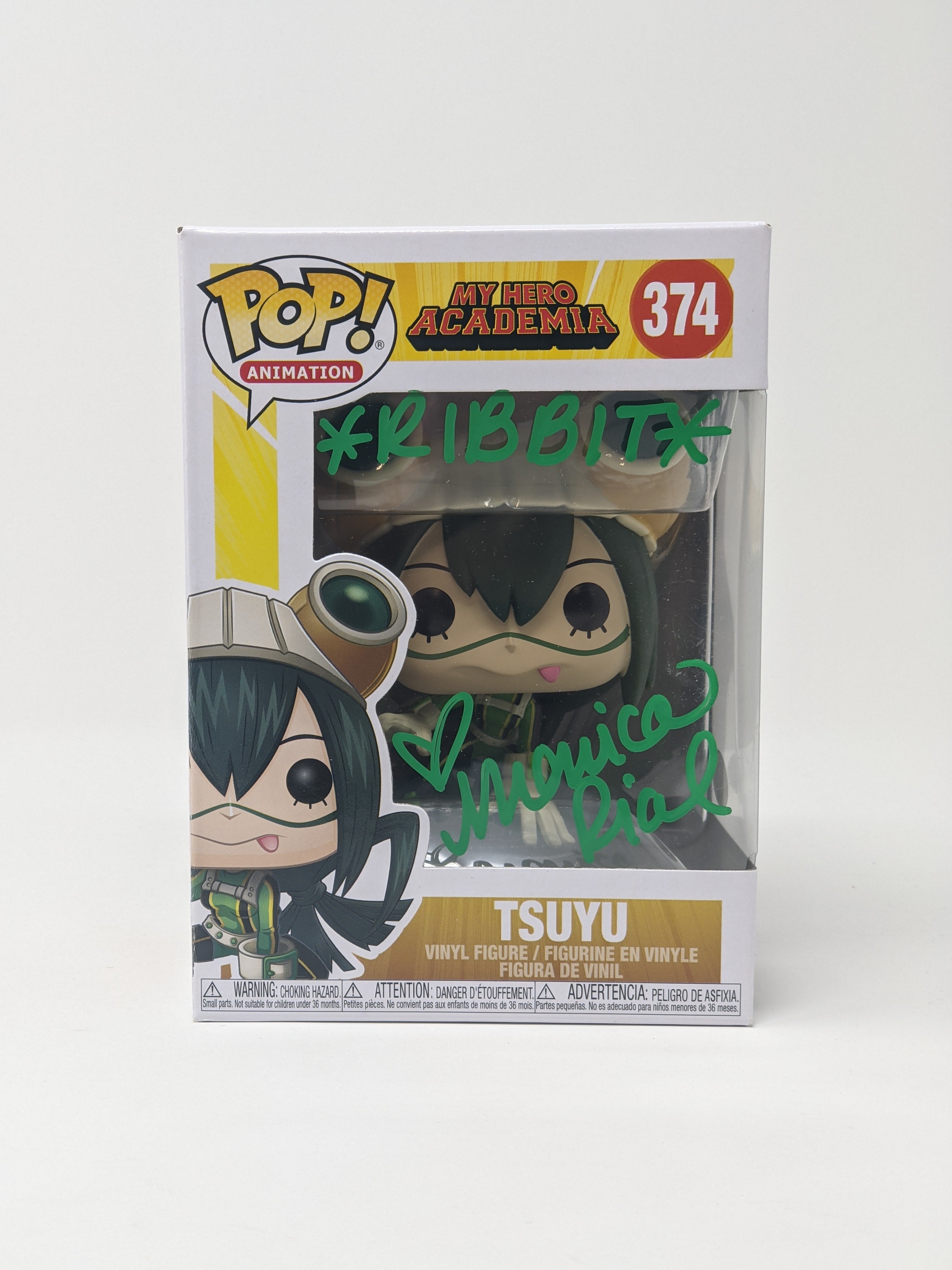 Monica Rial My Hero Academia Tsuyu #374 Signed Funko Pop JSA Certified