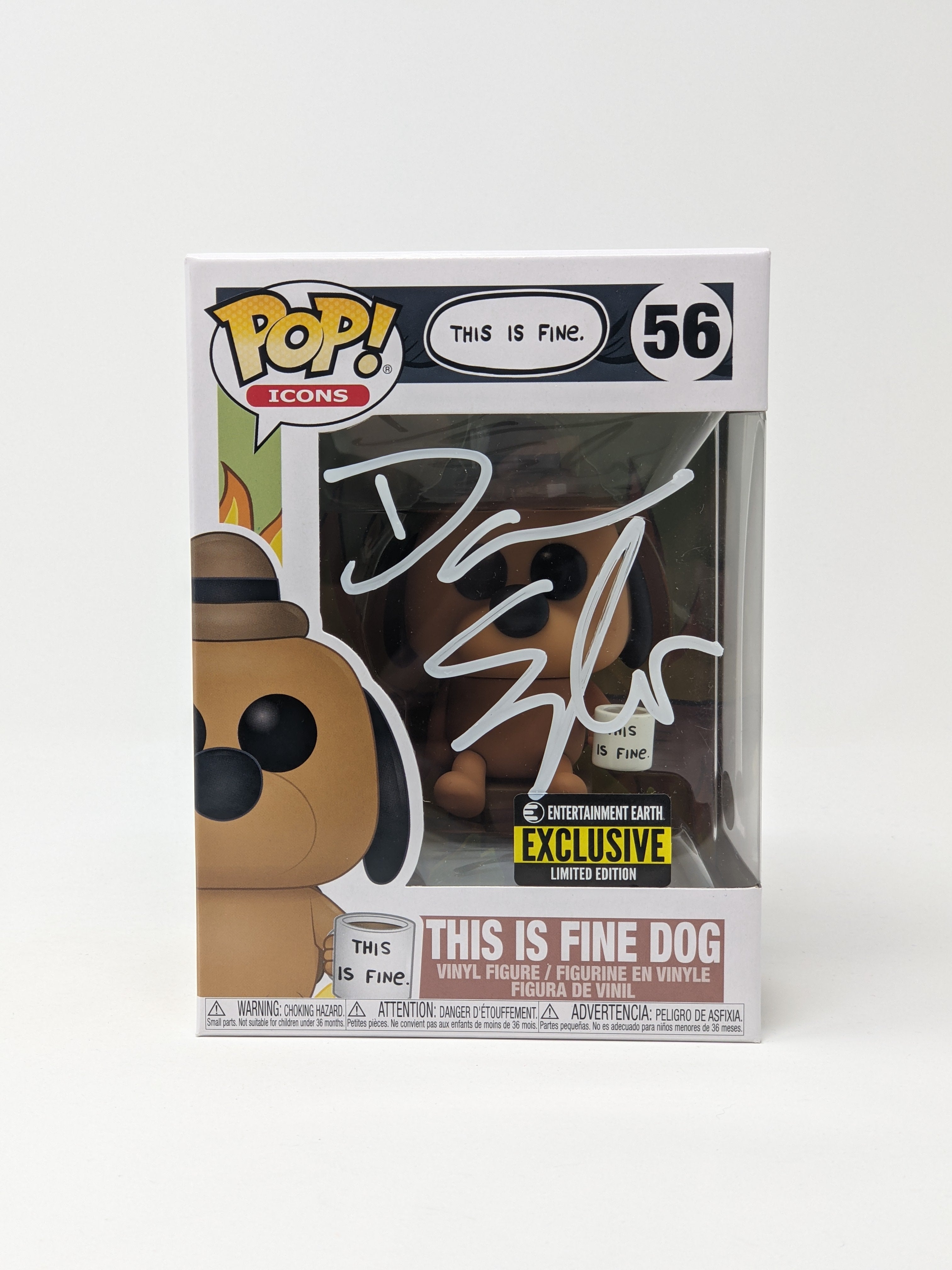Dana Snyder This Is Fine Dog #56 Exclusive Signed Funko Pop JSA COA Certified Autograph GalaxyCon