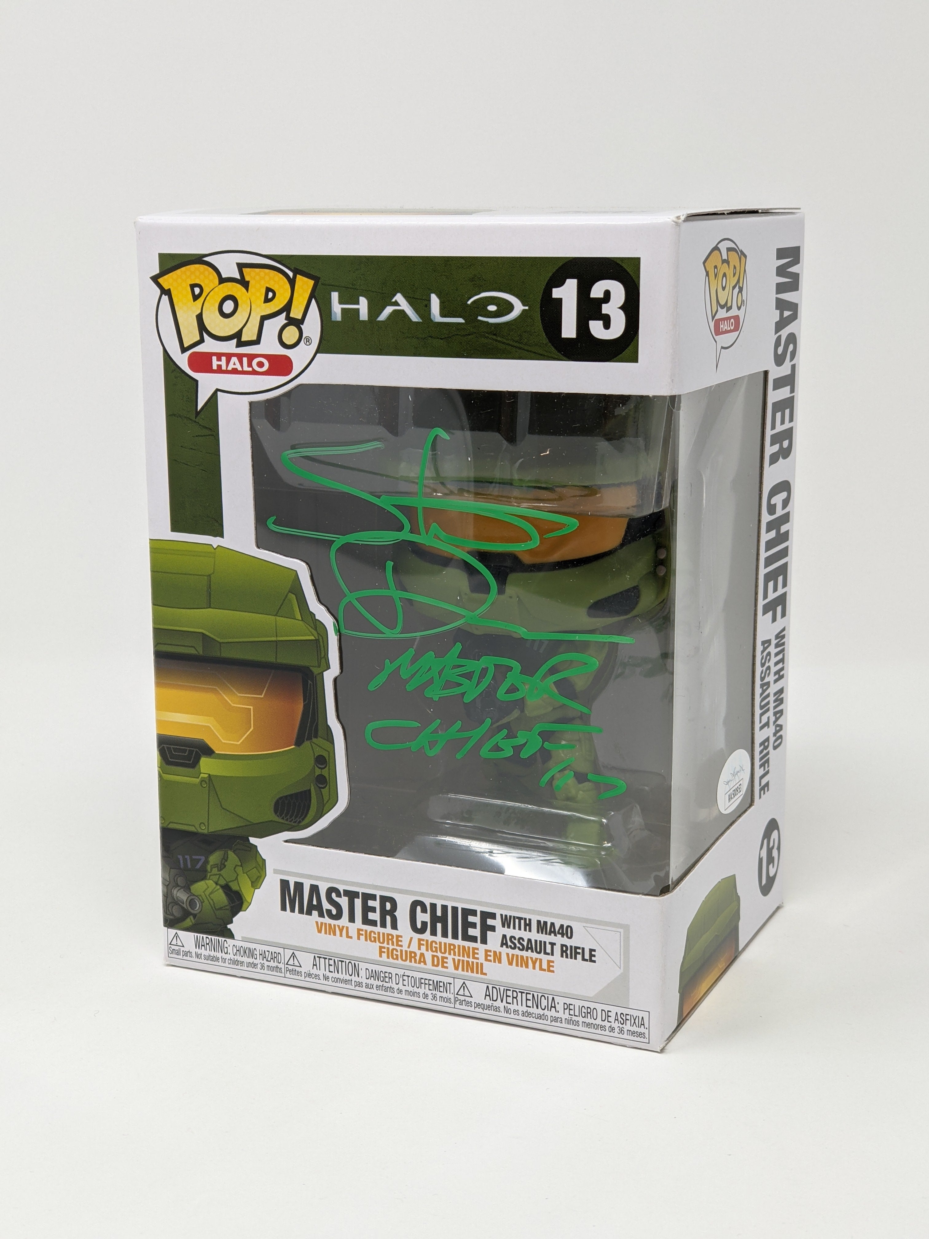 Steve Downes Halo Master Chief MA40 Assault Rifle #13 Signed Funko Pop JSA Certified Autograph