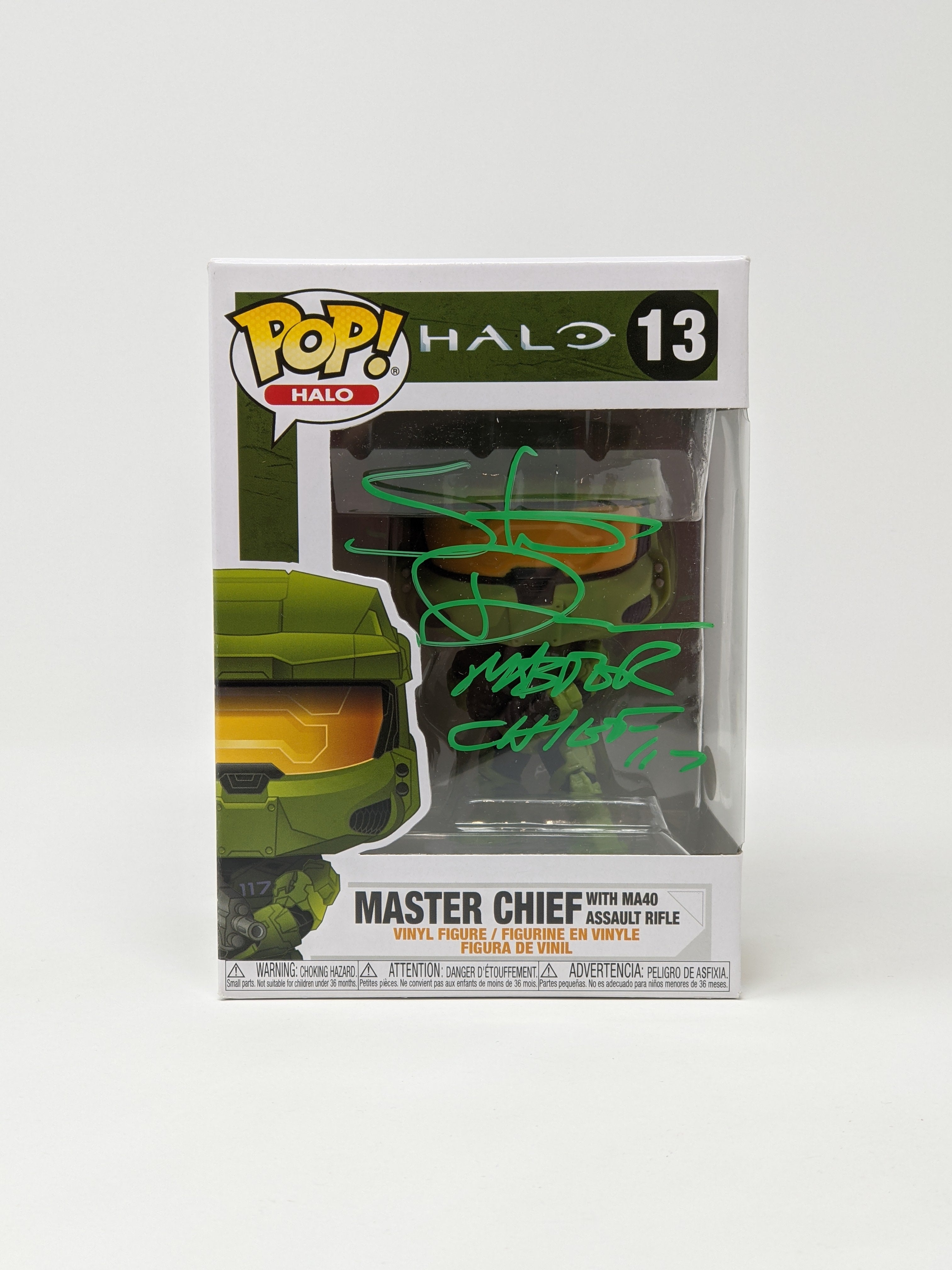 Steve Downes Halo Master Chief MA40 Assault Rifle #13 Signed Funko Pop JSA Certified Autograph
