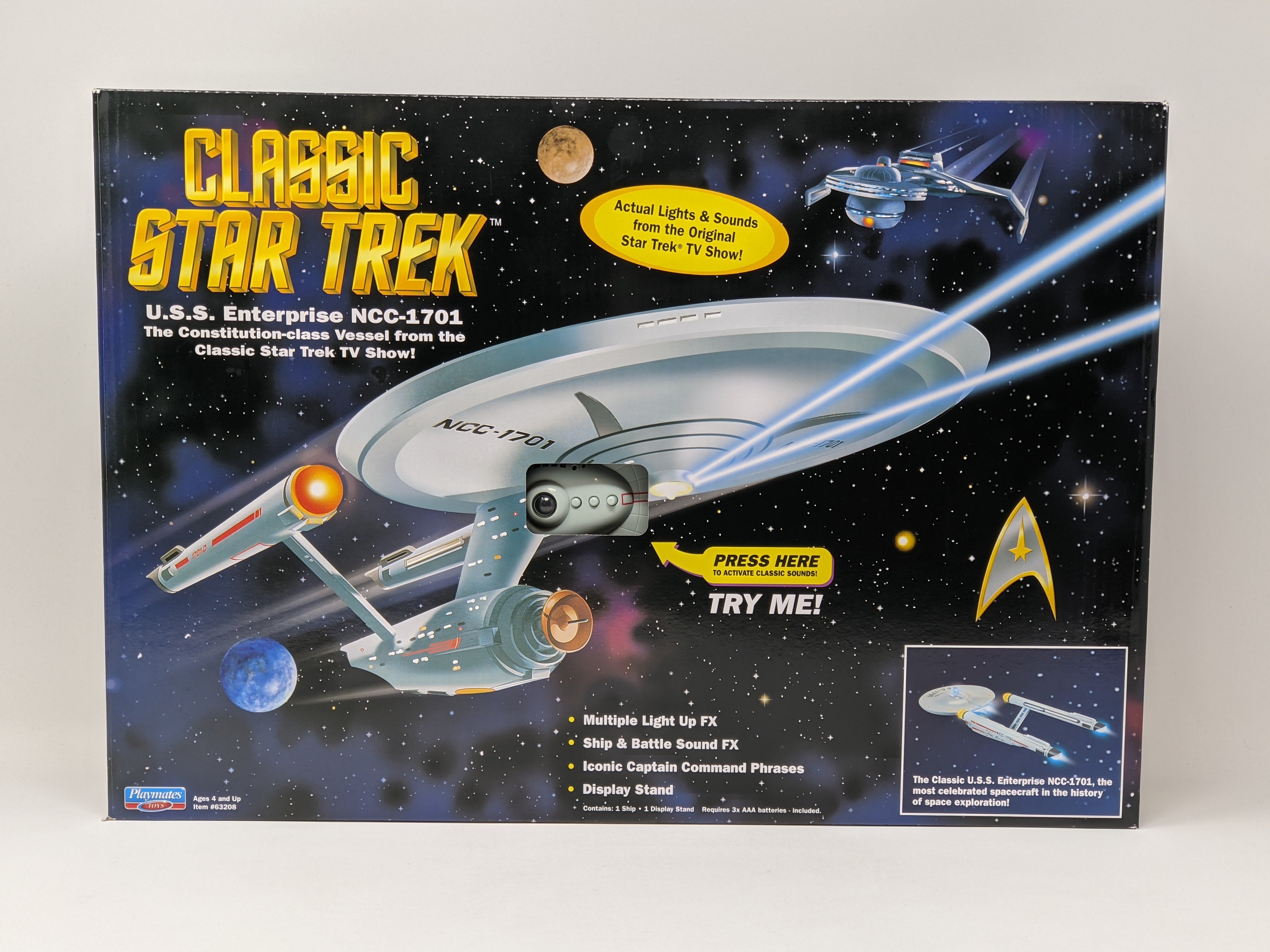 Star Trek USS Enterprise Playmates Model NCC-1701 x2 Signed Koenig Shatner JSA Certified Autograph (Copy) GalaxyCon