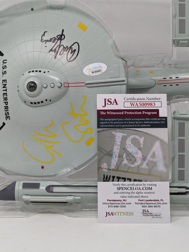 Star Trek USS Enterprise Playmates Model NCC-1701 x2 Signed Koenig Shatner JSA Certified Autograph (Copy) GalaxyCon