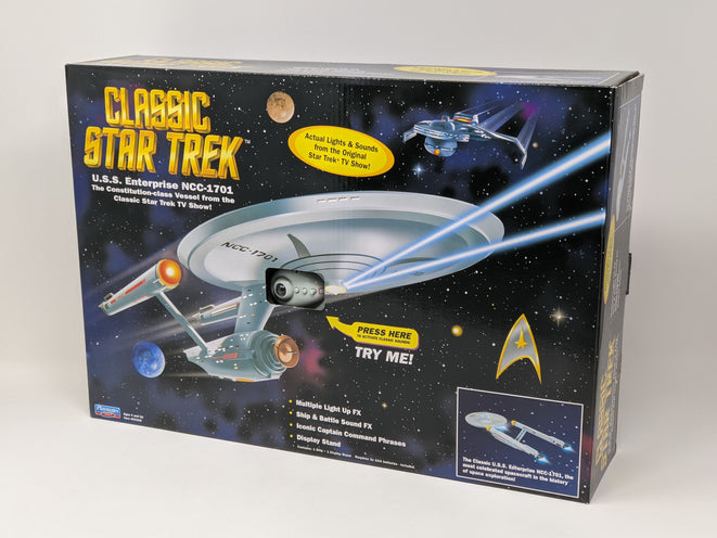 Star Trek USS Enterprise Playmates Model NCC-1701 x2 Signed Koenig Shatner JSA Certified Autograph (Copy) GalaxyCon