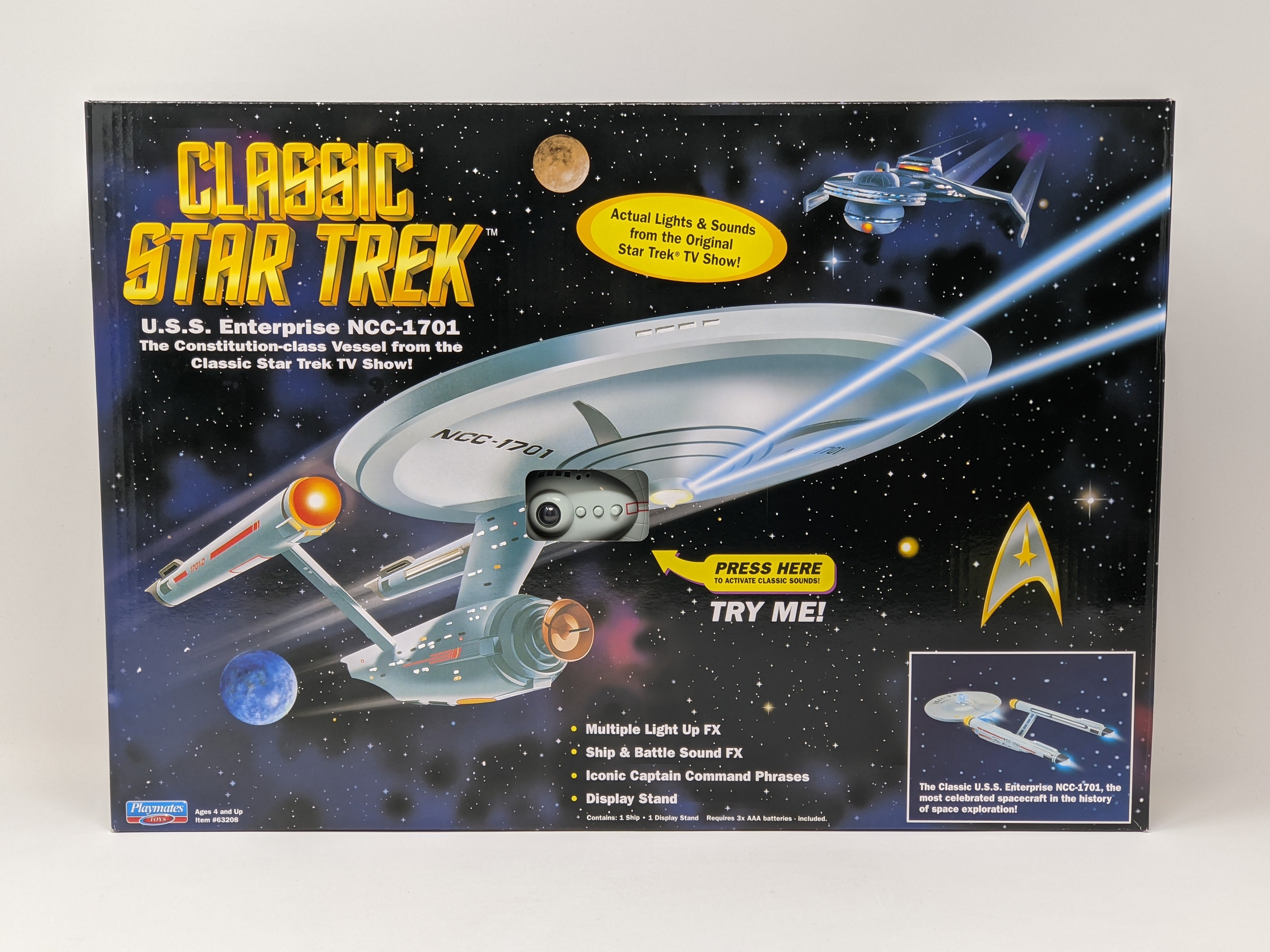 Star Trek USS Enterprise Playmates Model NCC-1701 x2 Signed Koenig Shatner JSA Certified Autograph (Copy) GalaxyCon