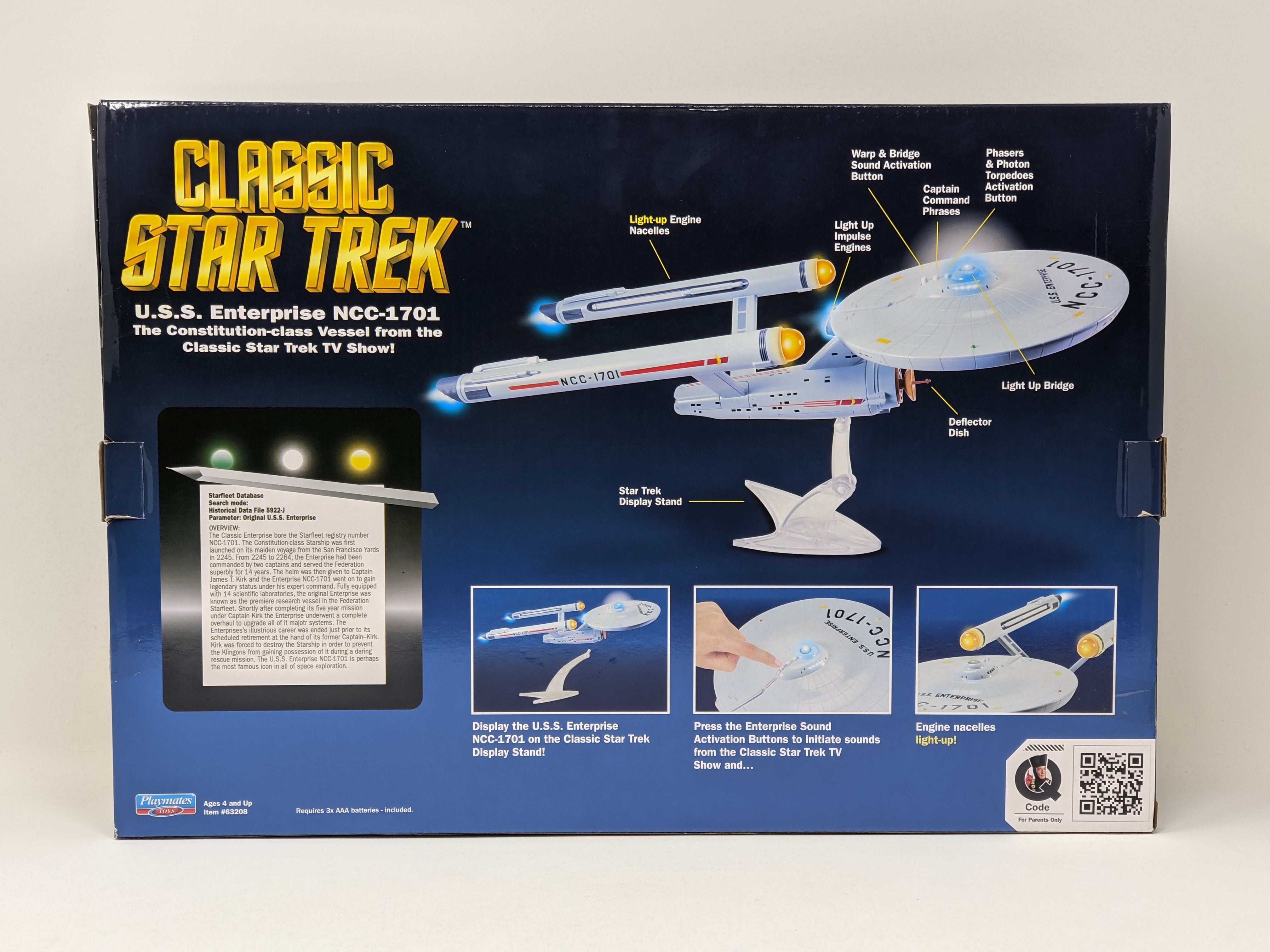 Star Trek USS Enterprise Playmates Model NCC-1701 x2 Signed Koenig Shatner JSA Certified Autograph (Copy) GalaxyCon