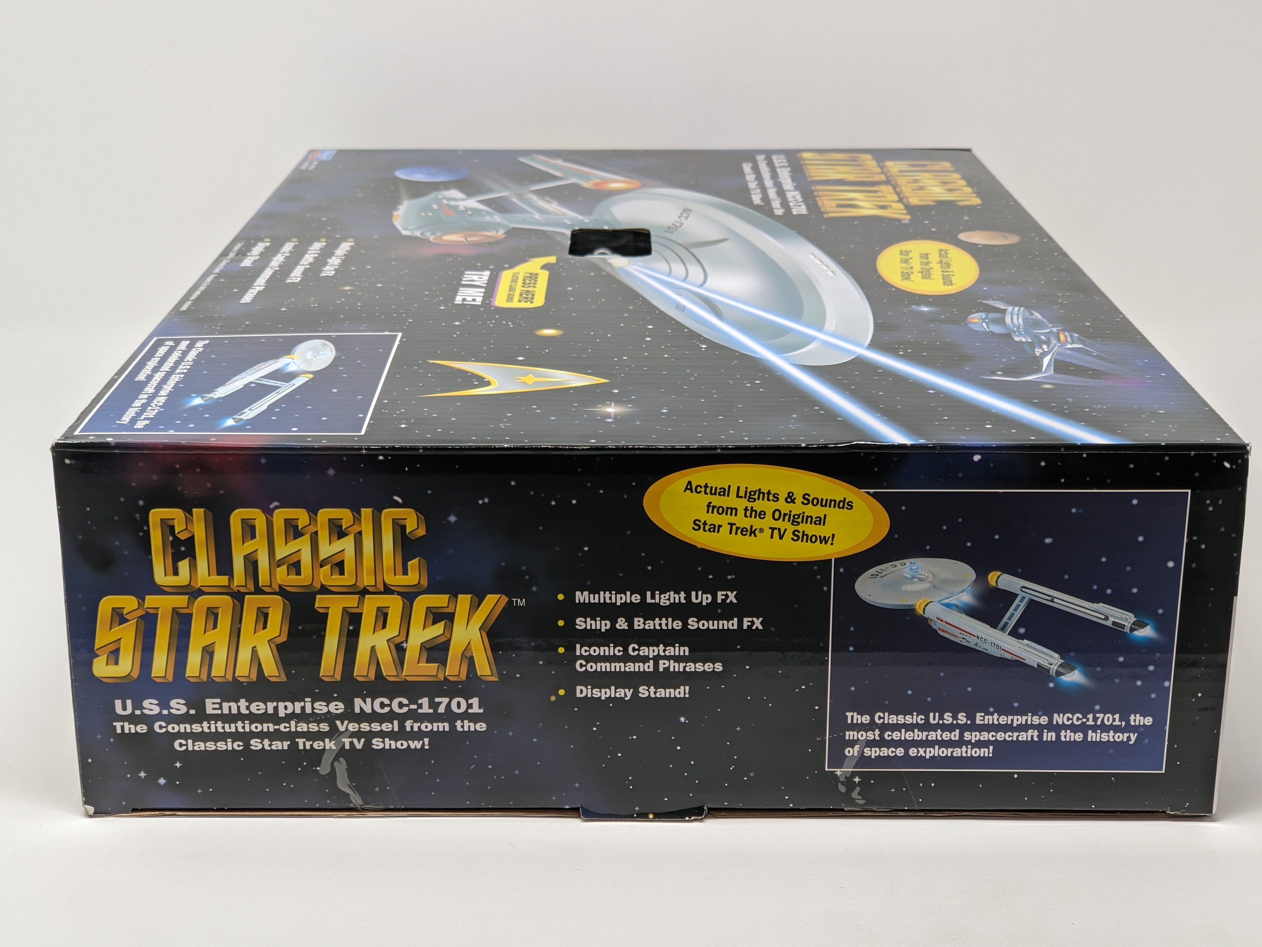 Star Trek USS Enterprise Playmates Model NCC-1701 x2 Signed Koenig Shatner JSA Certified Autograph (Copy) GalaxyCon