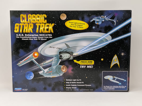 Star Trek USS Enterprise Playmates Model NCC-1701 x2 Signed Koenig Shatner JSA Certified Autograph