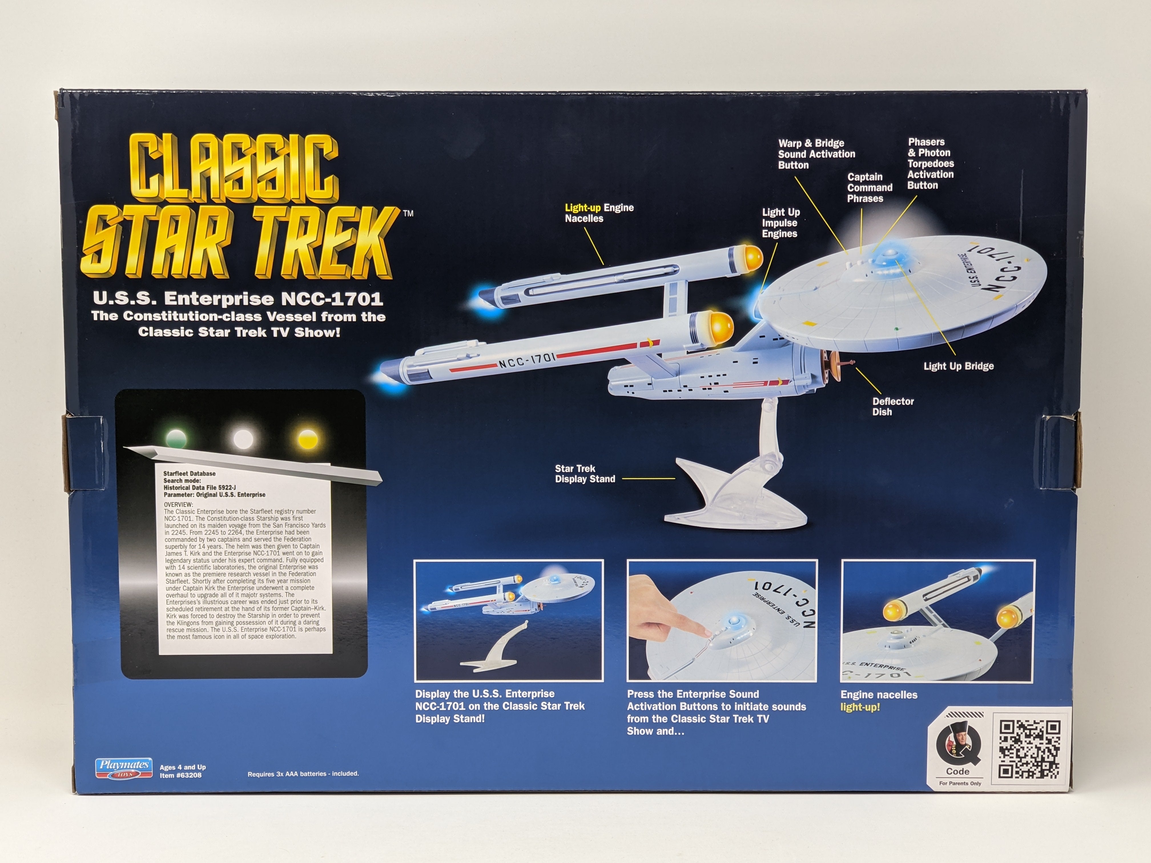 Star Trek USS Enterprise Playmates Model NCC-1701 x2 Signed Koenig Shatner JSA Certified Autograph