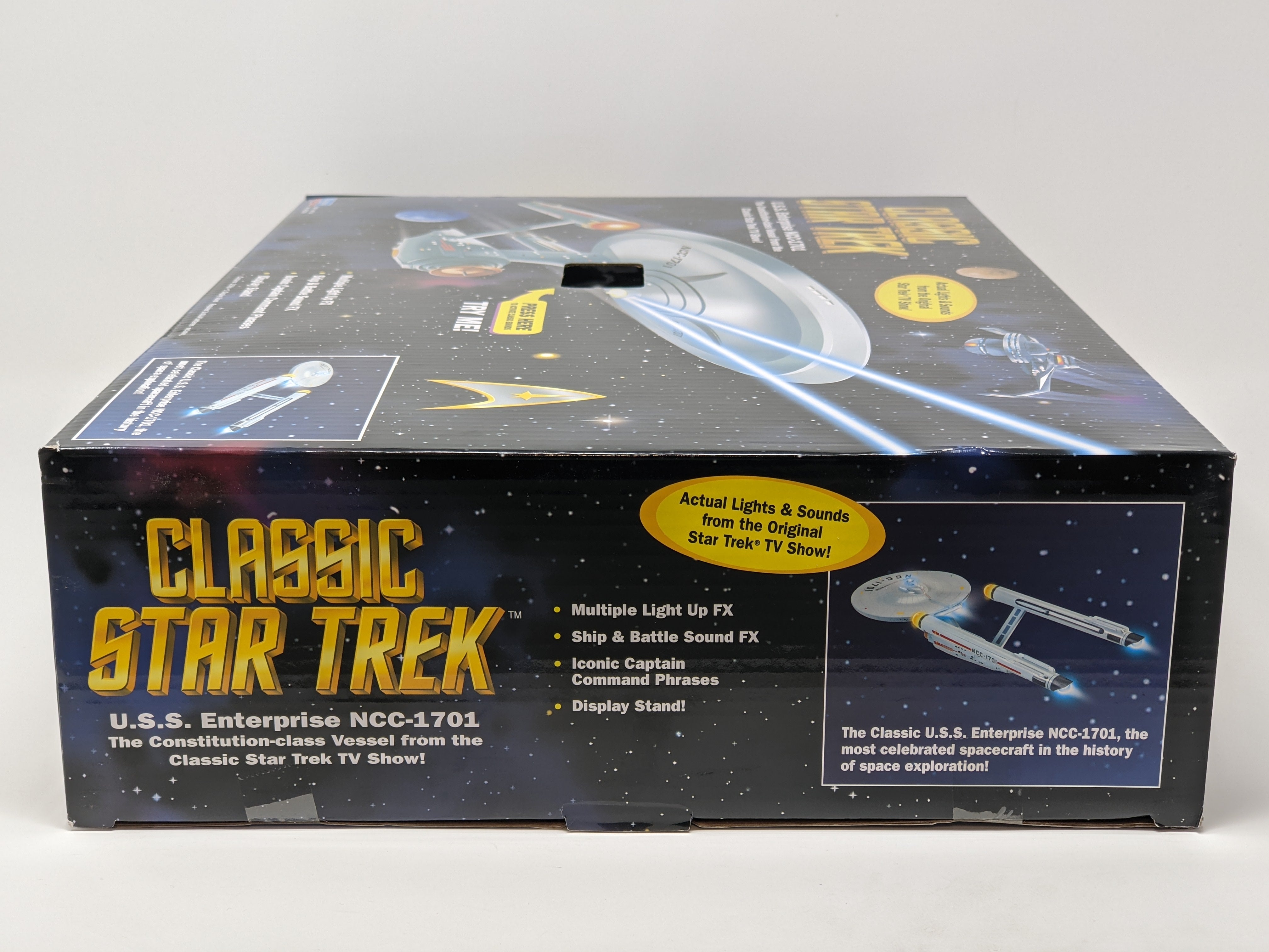 Star Trek USS Enterprise Playmates Model NCC-1701 x2 Signed Koenig Shatner JSA Certified Autograph