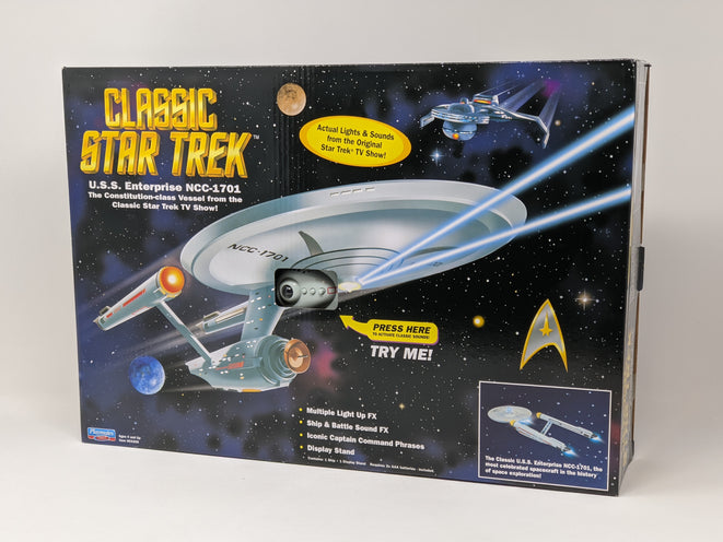 Star Trek USS Enterprise Playmates Model NCC-1701 x2 Signed Koenig Shatner JSA Certified Autograph