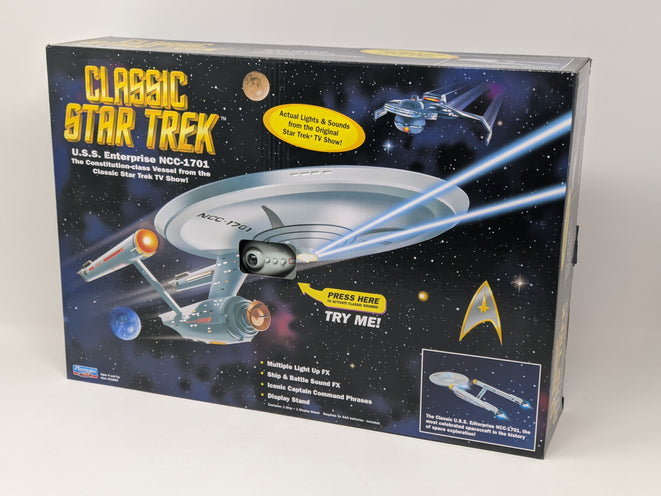 Star Trek USS Enterprise Playmates Model NCC-1701 x2 Signed Koenig Shatner JSA Certified Autograph