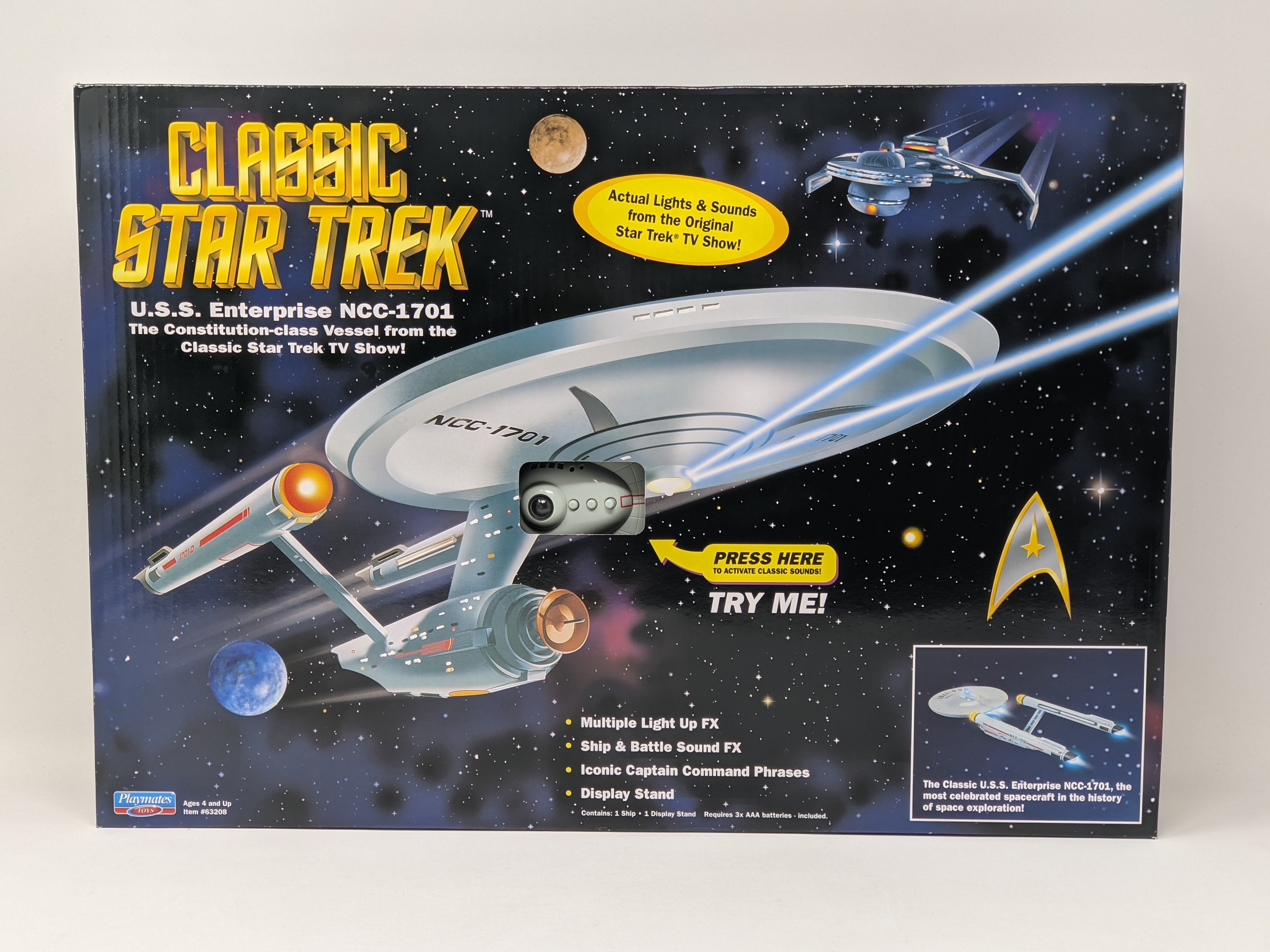 Star Trek USS Enterprise Playmates Model NCC-1701 x2 Signed Koenig Shatner JSA Certified Autograph