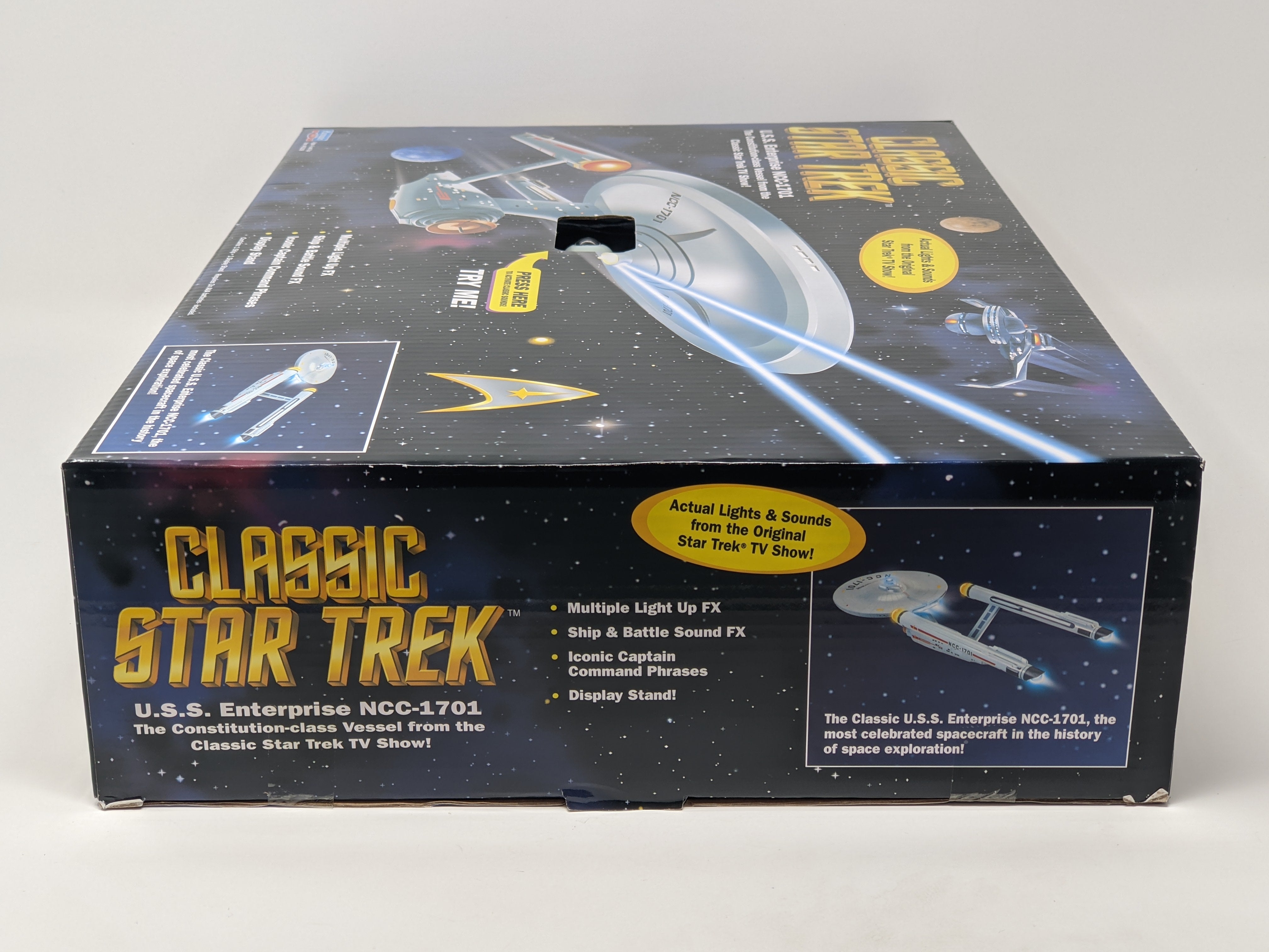 Star Trek USS Enterprise Playmates Model NCC-1701 x2 Signed Koenig Shatner JSA Certified Autograph